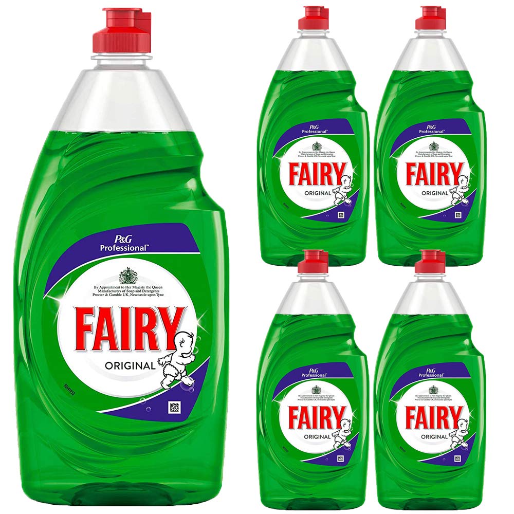 5 x Washing Up Dishwashing Liquid Original Green 900 ml Quality