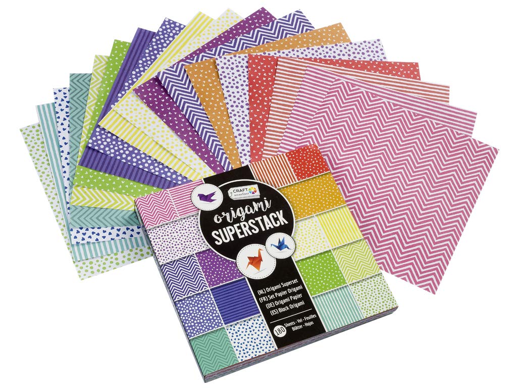 Buy Craft Sensations Colourful Origami Paper Craft Set 15 x 15 cm 180