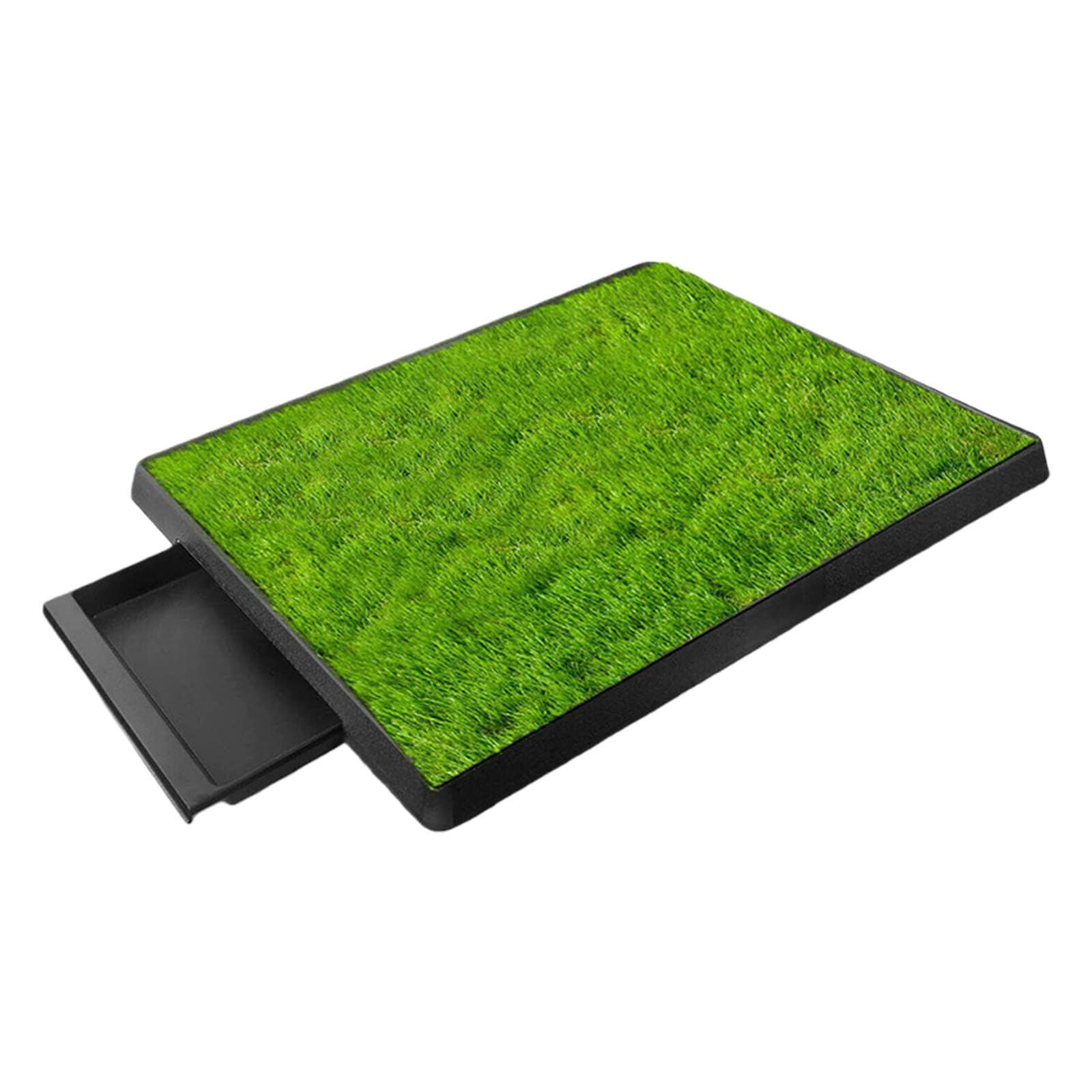 Tapis de propreté pour chiots avec bac anti-fuite et tapis d'herbe dans divers entraînements, facile à nettoyer, lavable