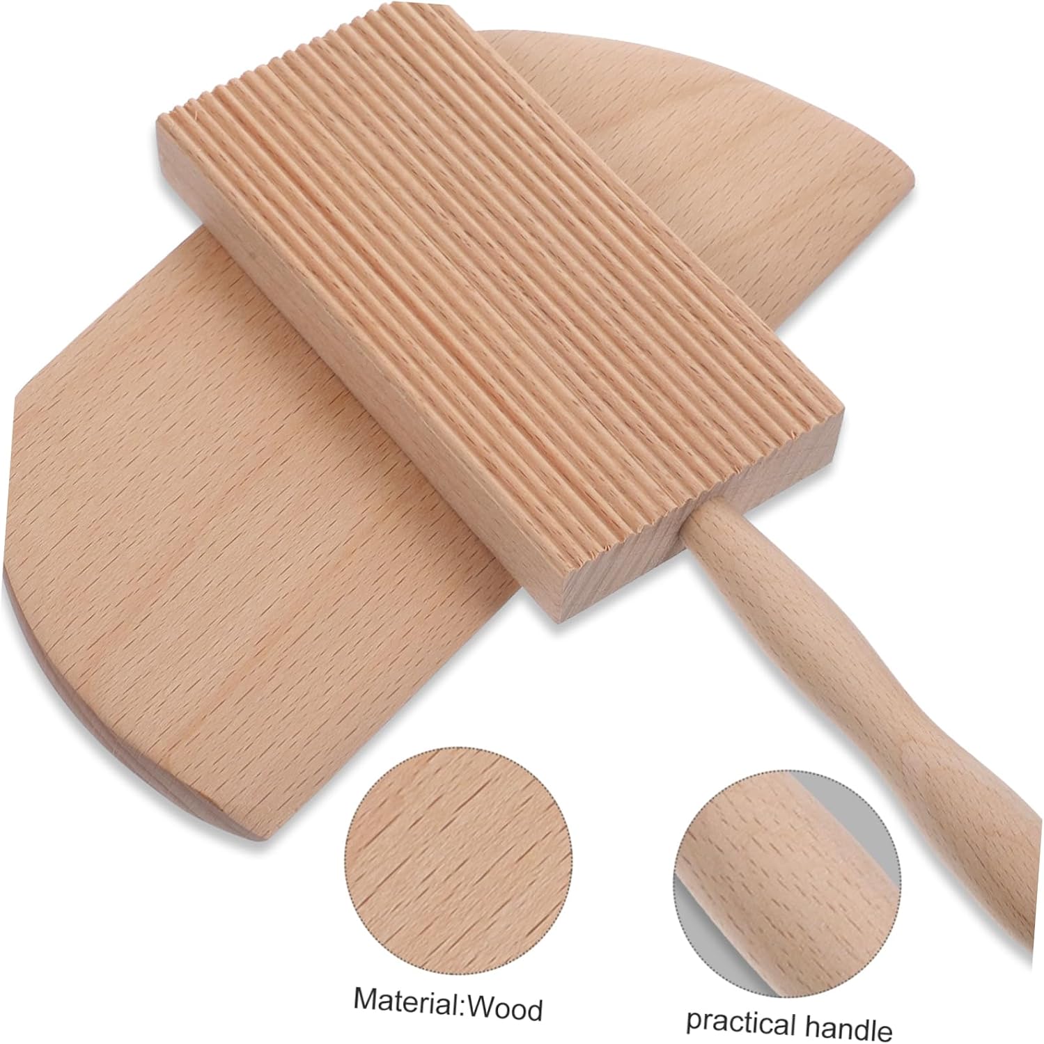 Hemobllo 1set Wooden Board Scraper Pasta Making Tool for Homemade and Ravioli Easy to Clean Kitchen Accessory