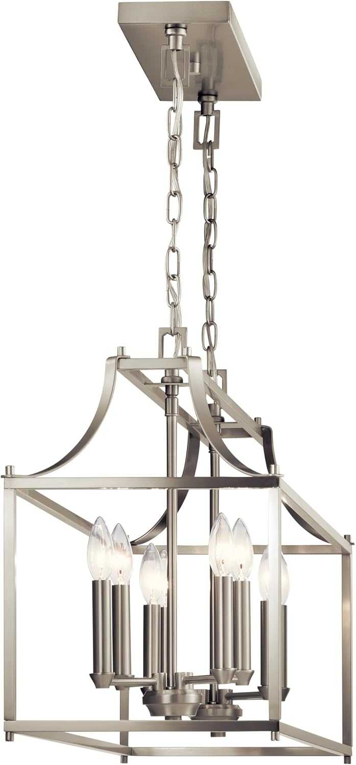 Kichler 42497NI Morrigan Chandelier, 8-Light 480 Total Watts, Brushed Nickel