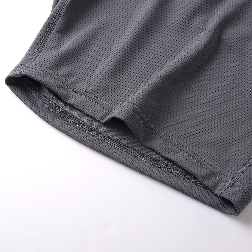 rismart Uomo Asciugatura Veloce Pantaloncini Allenarsi Passeggio Sportivo Pantaloni Corti con Cerniera Tasca