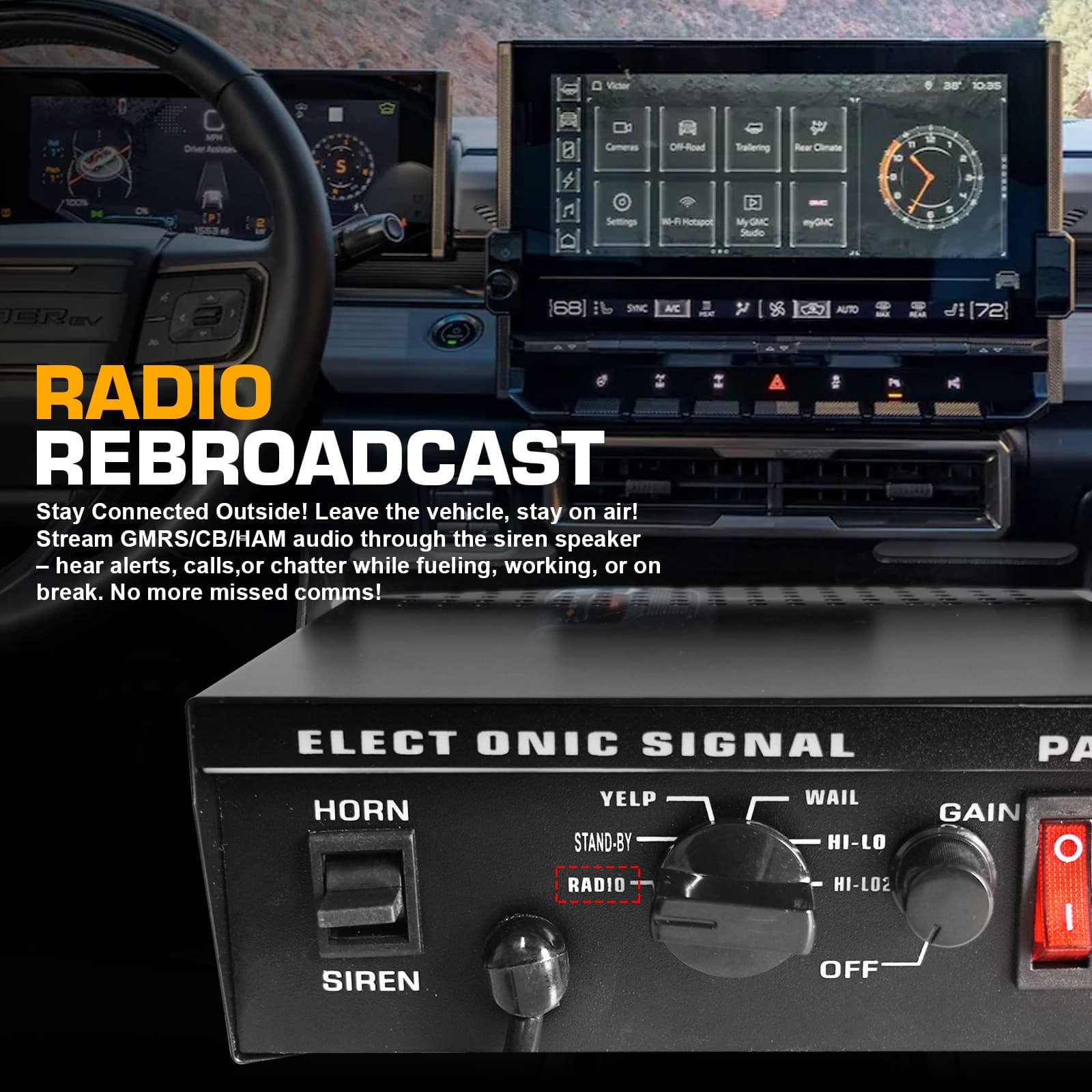 Emergency PA System Kit - 150W Siren & Radio -6