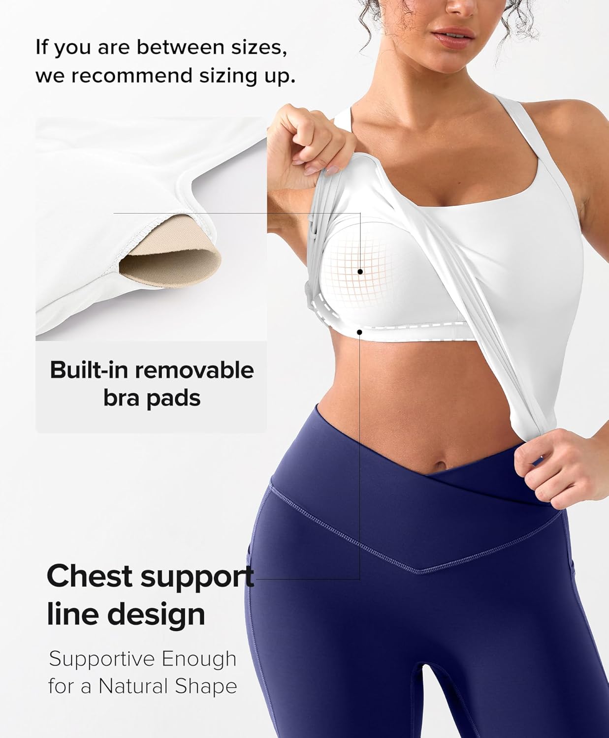 BRXL Women's Soft Halter Top Fitness Yoga Tanks Backless Built in Bra Sleeveless Sports Tank Tops Twist Back Cami - Image 2