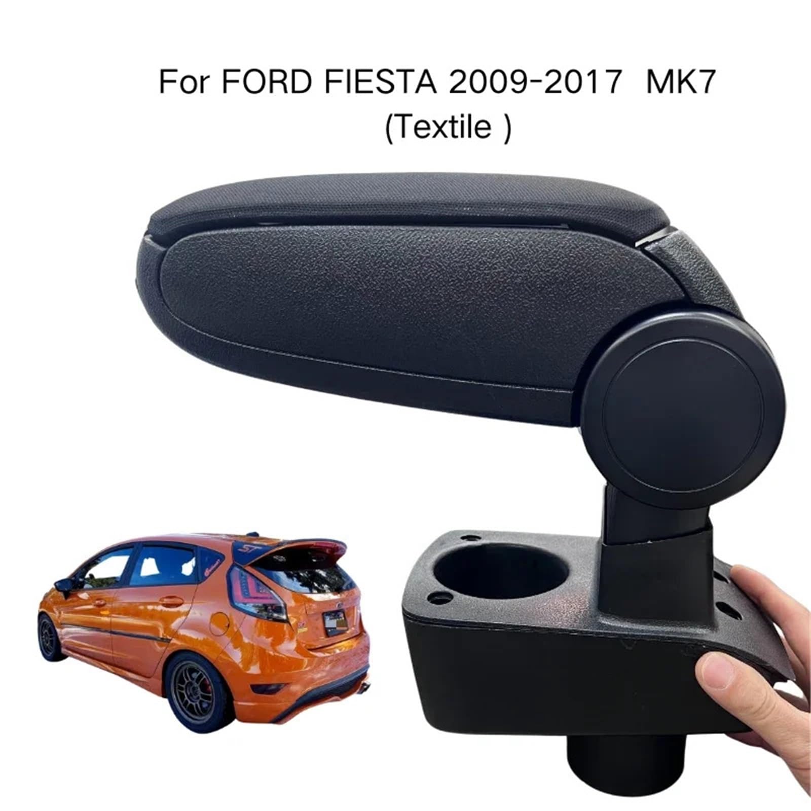 Ochrona Podłokietnika Pasuje do FORDA Pasuje do FIESTY MK7 2009-2017 Schowek w konsoli środkowej Akcesoria samochodowe Skórzana poduszka na podłokietniki