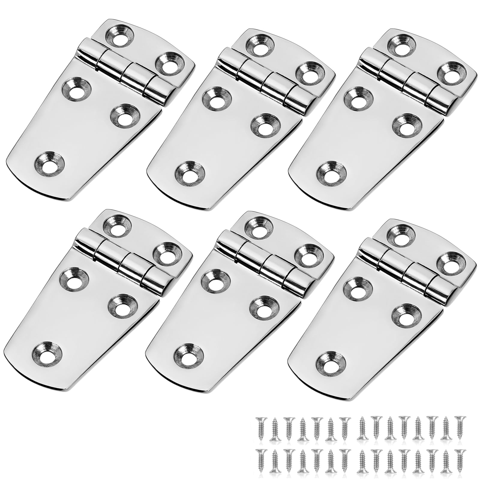 Charnières De Trappe En Acier Inoxydable 316 – 102 X 38 Mm – Lot De 2 Avec Vis – Robustes, Qualité Marine Pour Bateau, Portail, Meuble