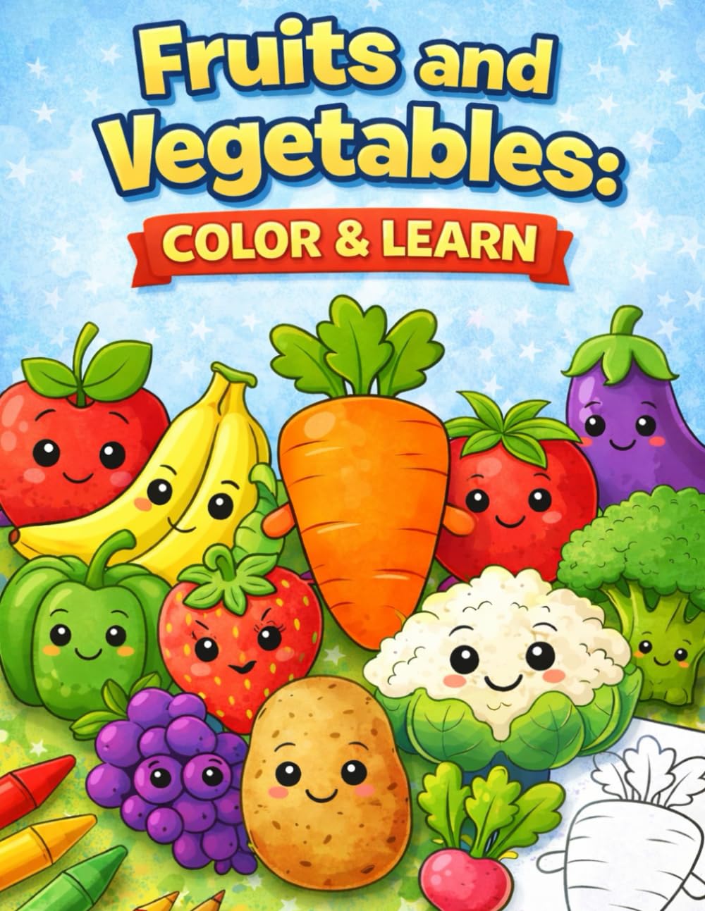 Fruits and Vegetables: Color & Learn