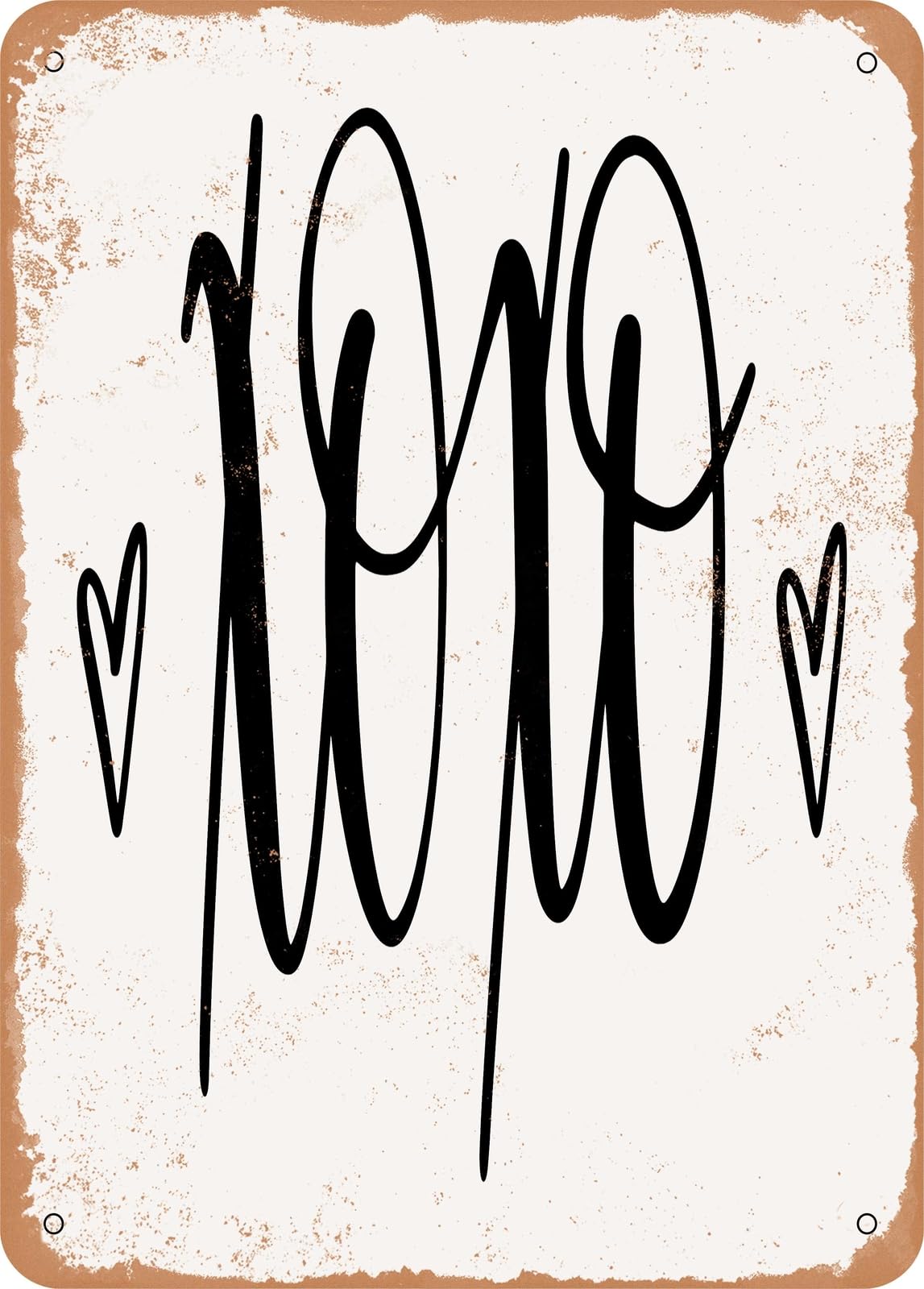 Metal Sign - Xoxo - Vintage Rusty Look home decor