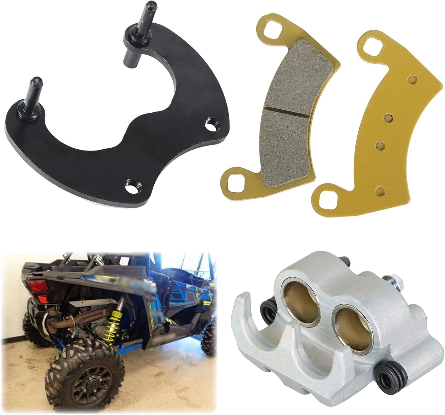 munirater Rear Right Brake Caliper with Pads Replacement for 2014-2017 Polaris RZR XP 4 1000 EPS 1912375 1911429 1912142 1911288 1912027