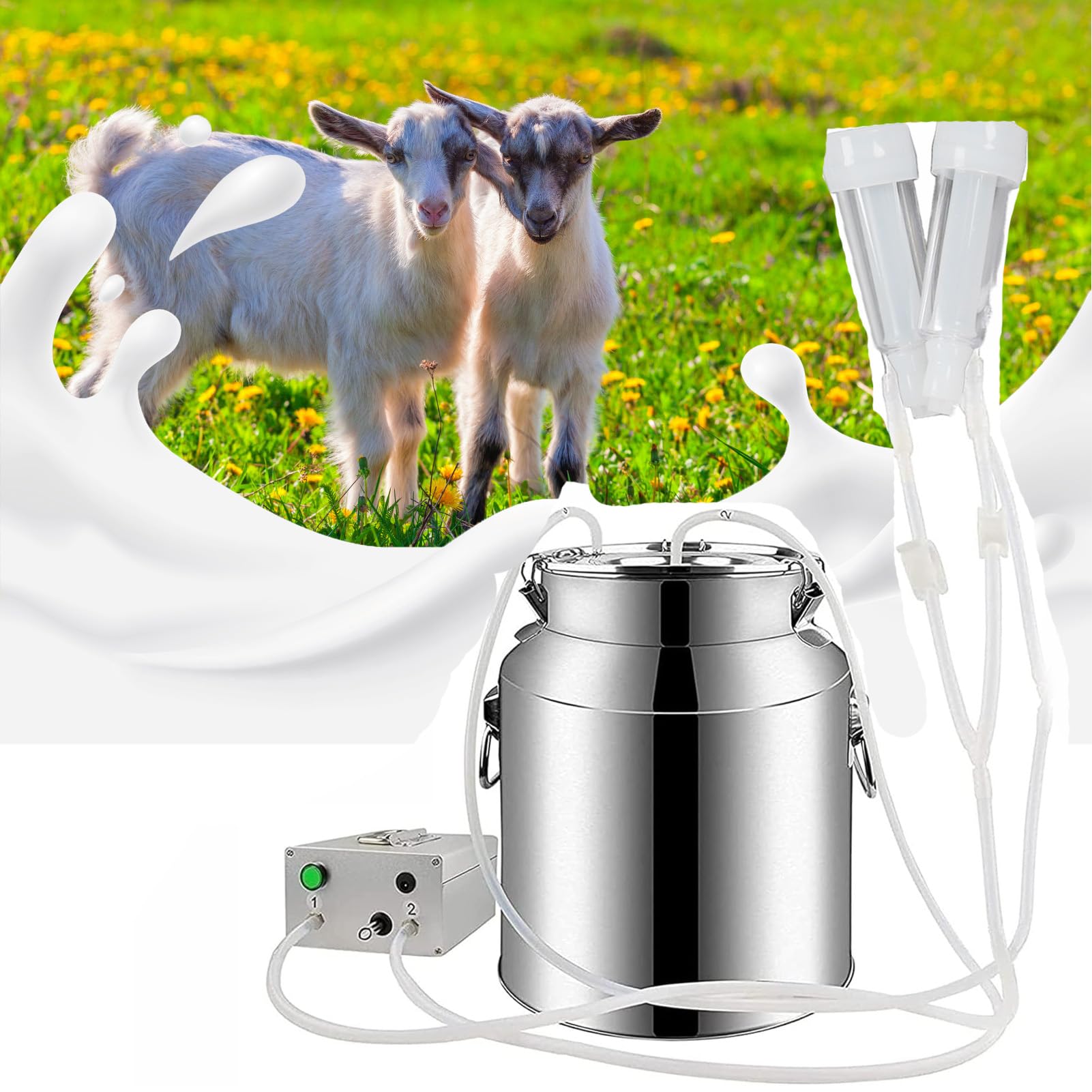Snapklik.com : Cow Milker Machine For Cows And Goats - 14L Portable ...