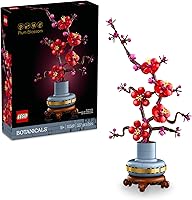 LEGO Icons Plum Blossom 10369 Building Kit for Adults - Artificial Flower Decor, Botanical Collection, 327 Pieces Home Office Display