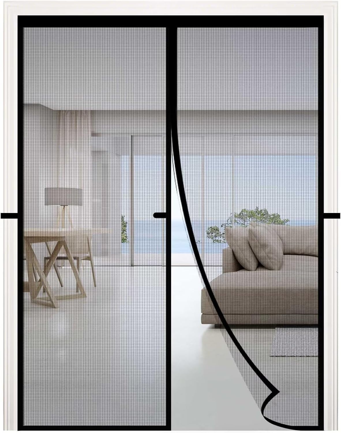Kesi Magnetic Mosquito Net Mosquito Net for Door Fiberglass Magnetic Curtain Auto Closing Insect Screen for All Door Types Magnetic Mosquito & Sizes Auto-Closing Insect Screen to Keep Mosquito Out-image-37