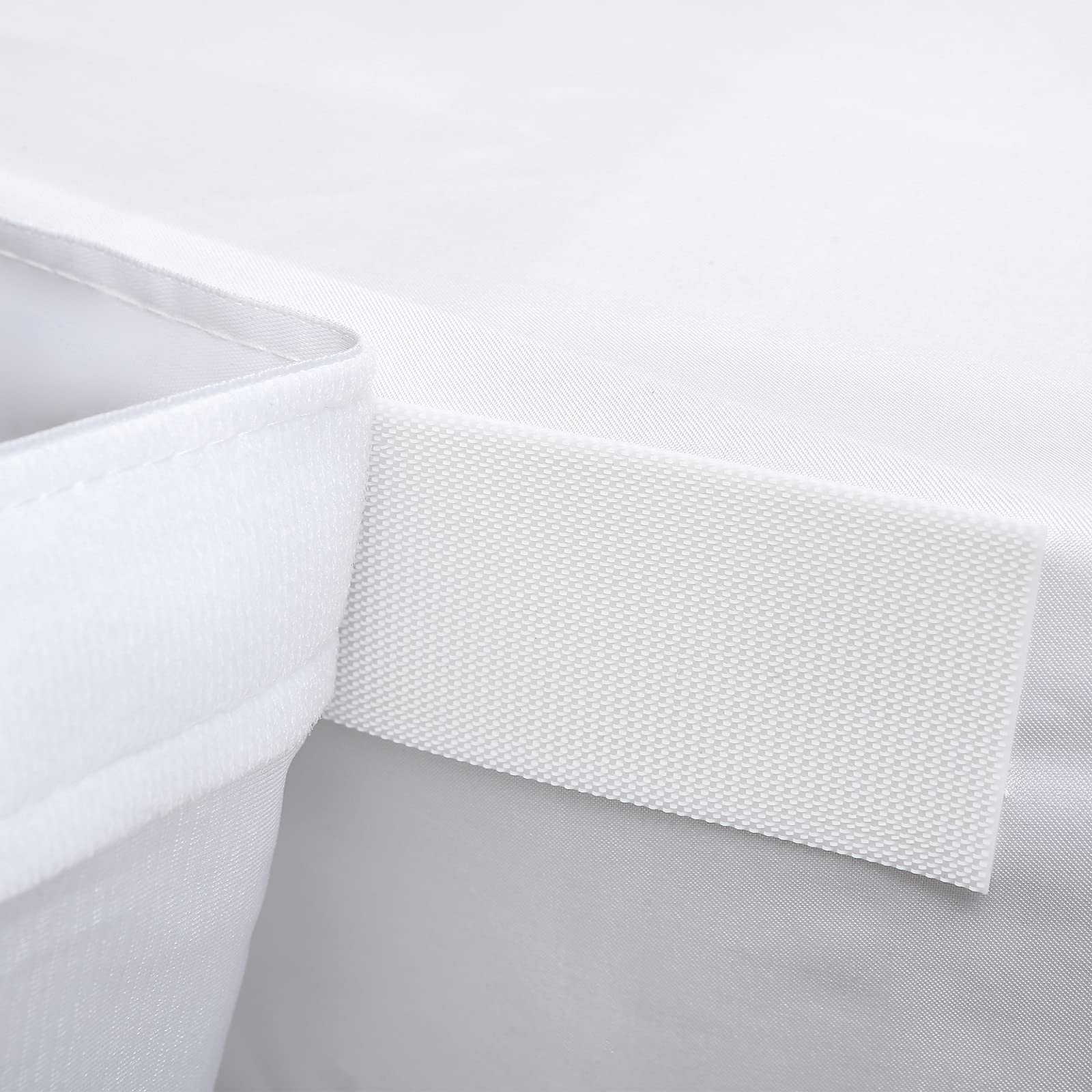 rismart Tulle Gonna Tavolo Tutu Gonne da Tavolo per Baby Shower Bianco,76 H x L 190 cm