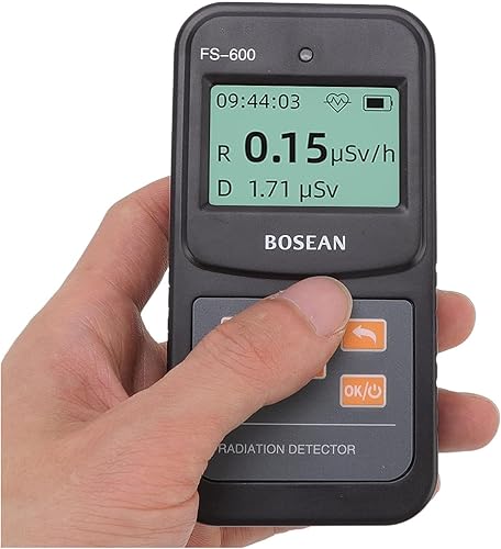 Geiger Counter Geiger Counter Nuclear Radiation Detector, Radiation Tester with Multi Screen Display, Double Alarm Function (White) Dosimeter (Color