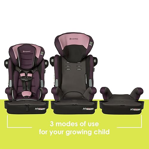 Miniatura 3 de Baby Trend Hybrid SI 3 en 1 - Asiento de coche con refuerzo de combinación con protección contra impactos laterales, Dash Orchid