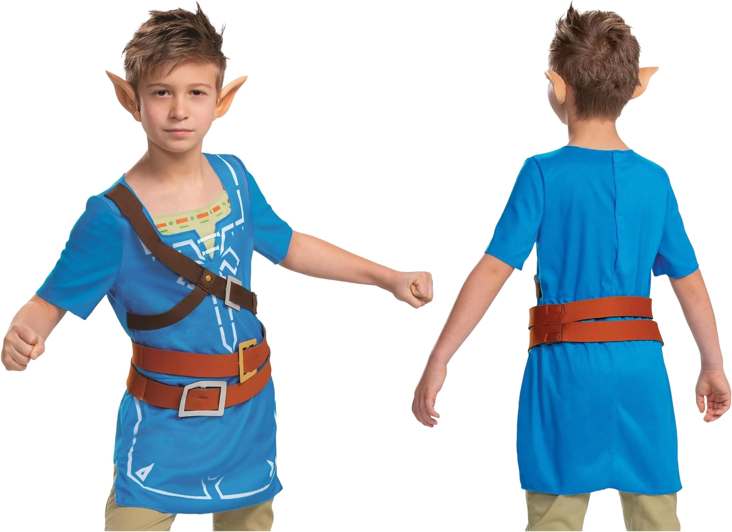 Disguise Link Costume for Kids, Official Zelda Breath of the Wild Costume, Classic Child Size Large (10-12)