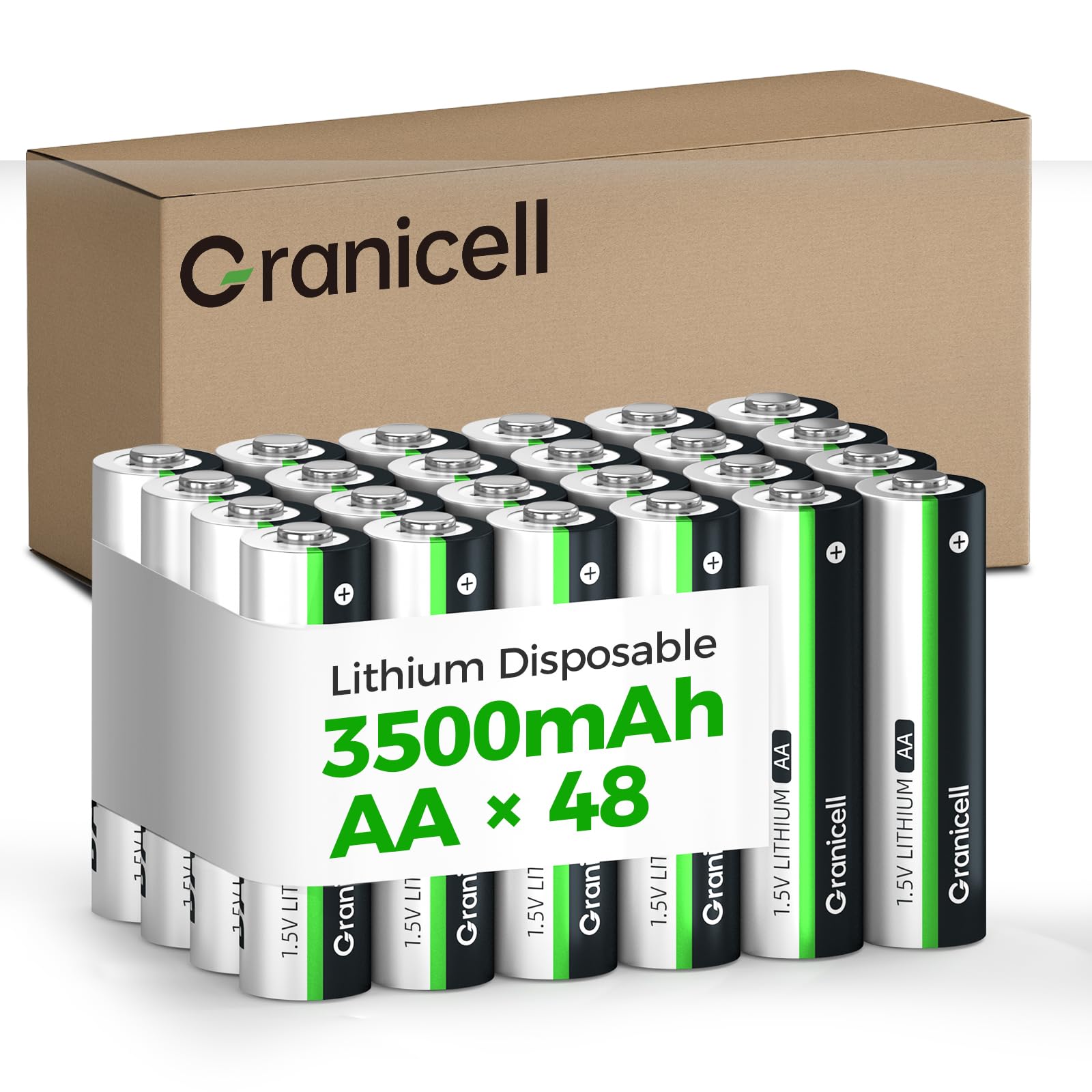 Granicell 48-Pack Lithium AA Batteries