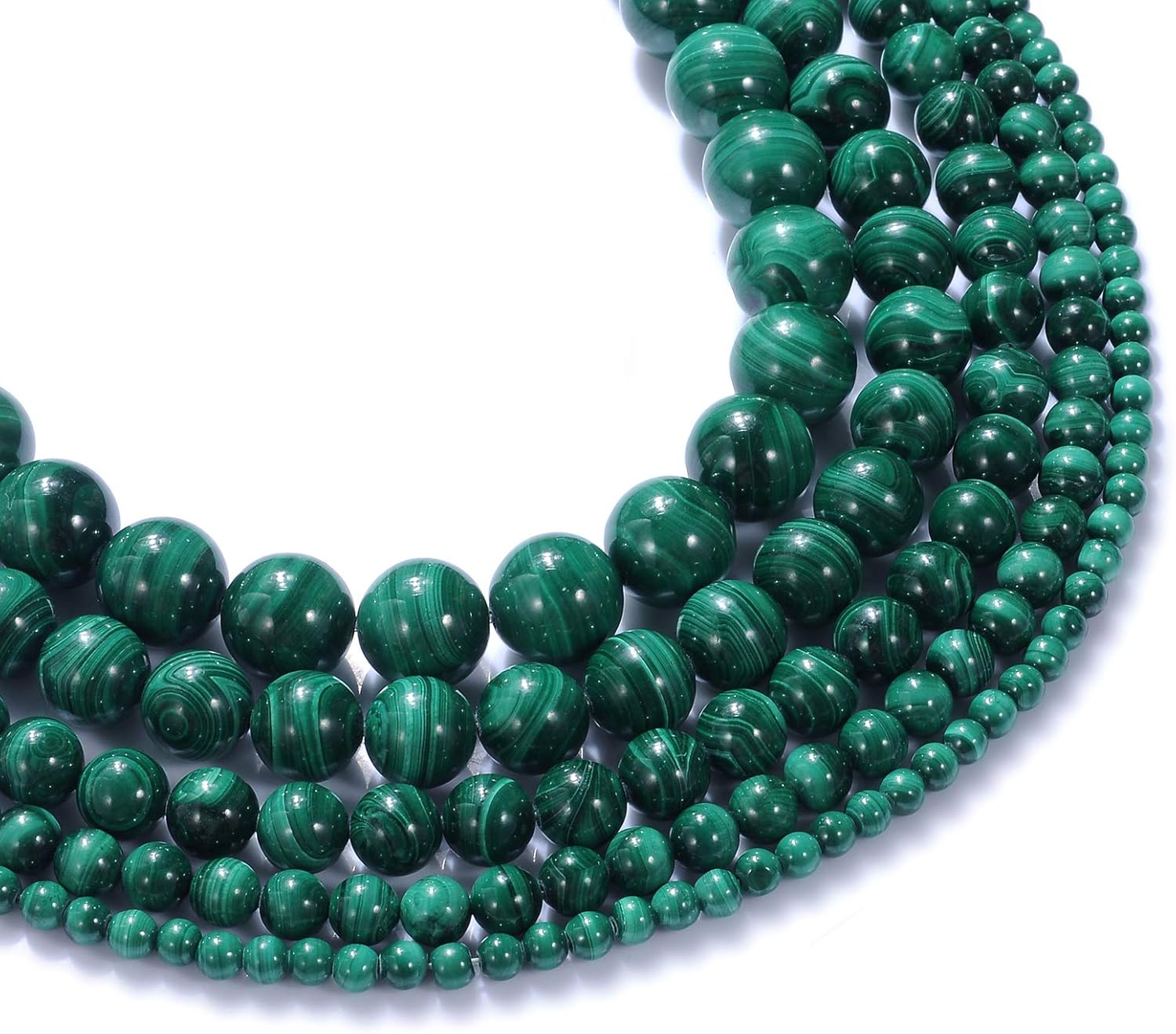 8MM 100% Natural Green Malachite Beads AAA Grade Green Gemstone Beads for Jewelry Making DIY Gifts for Women Girls (8mm, Natural Green Malachite)