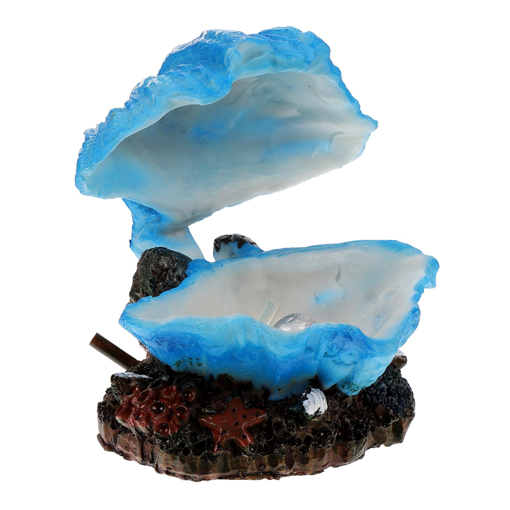 BESPORTBLE 4stücke Künstliche Deko Für Aquarien Bubble Maker Shell Mit Realistischem Design Resin Prop Für Fischversteck Und Wasserlandschaft Als Tisch Oder Bürodekoration