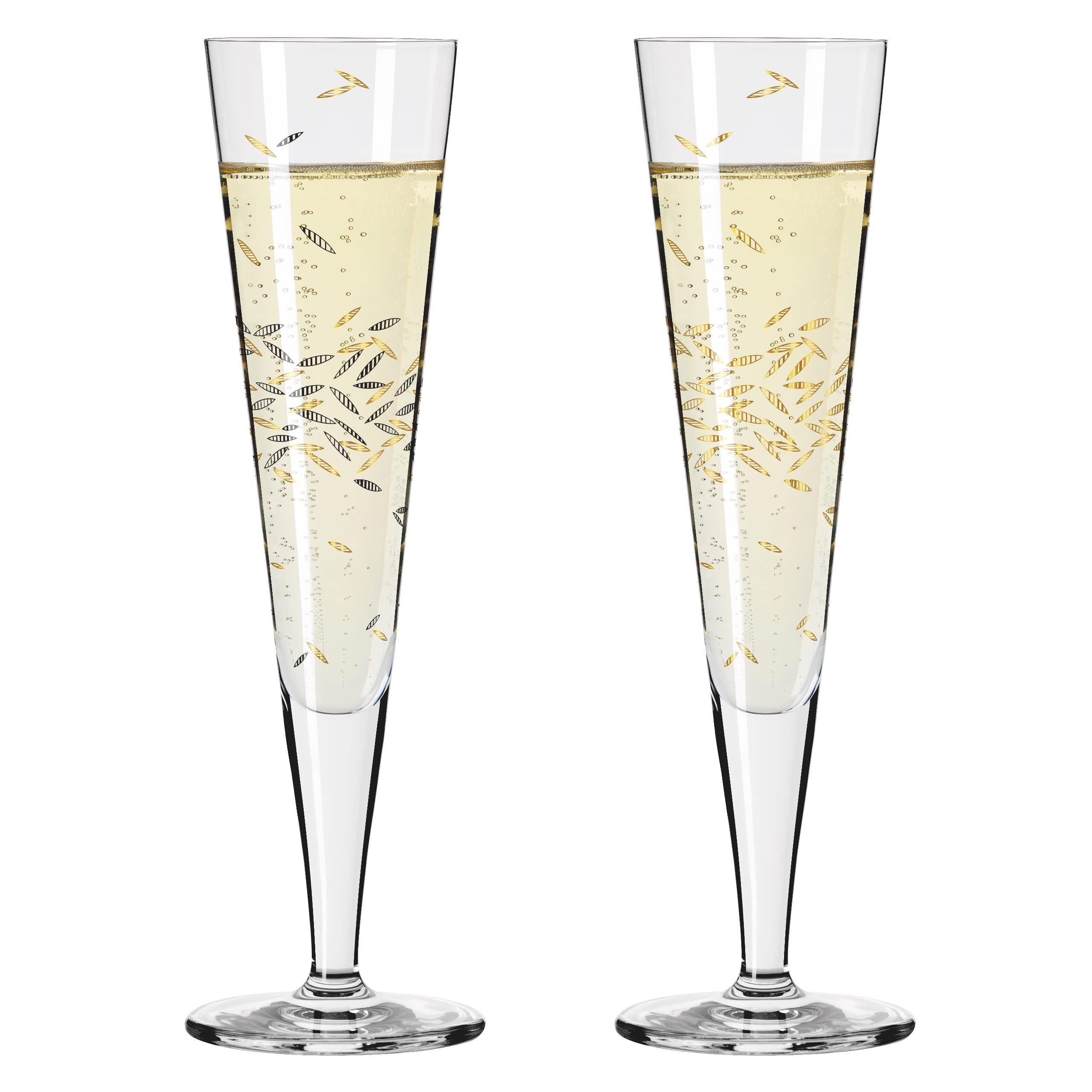 Ritzenhoff Champagnerglas Goldnacht – Mit Echtgold, Made In Germany
