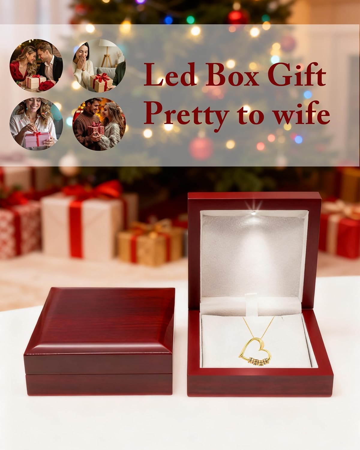 personalized necklace for wife gift idea worn on holiday