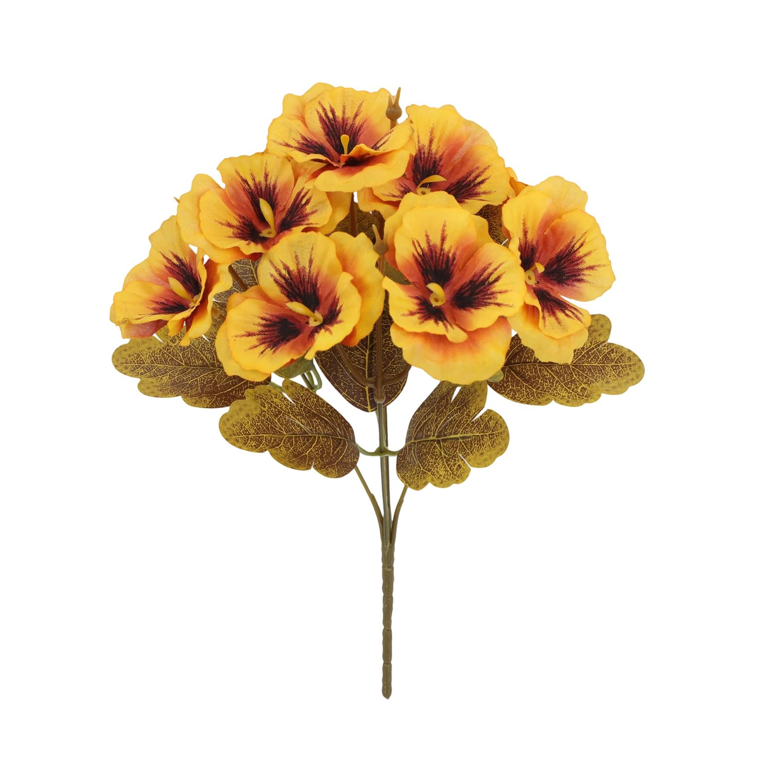 ZWWAAZHF Colorful Artificial Pansies Blooms Wrinkles Resistant Silk Materials Floral Perfect for Bookshelf or Mantels Realistic Silk Floral Arrangements