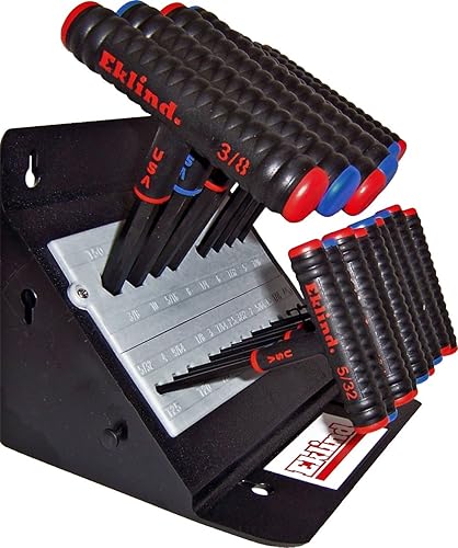 EKLIND 60625 Power-T - Llave Allen hexagonal con mango en T, combo de llave en T, 6 pulgadas/MM (2 juegos de 19 piezas)