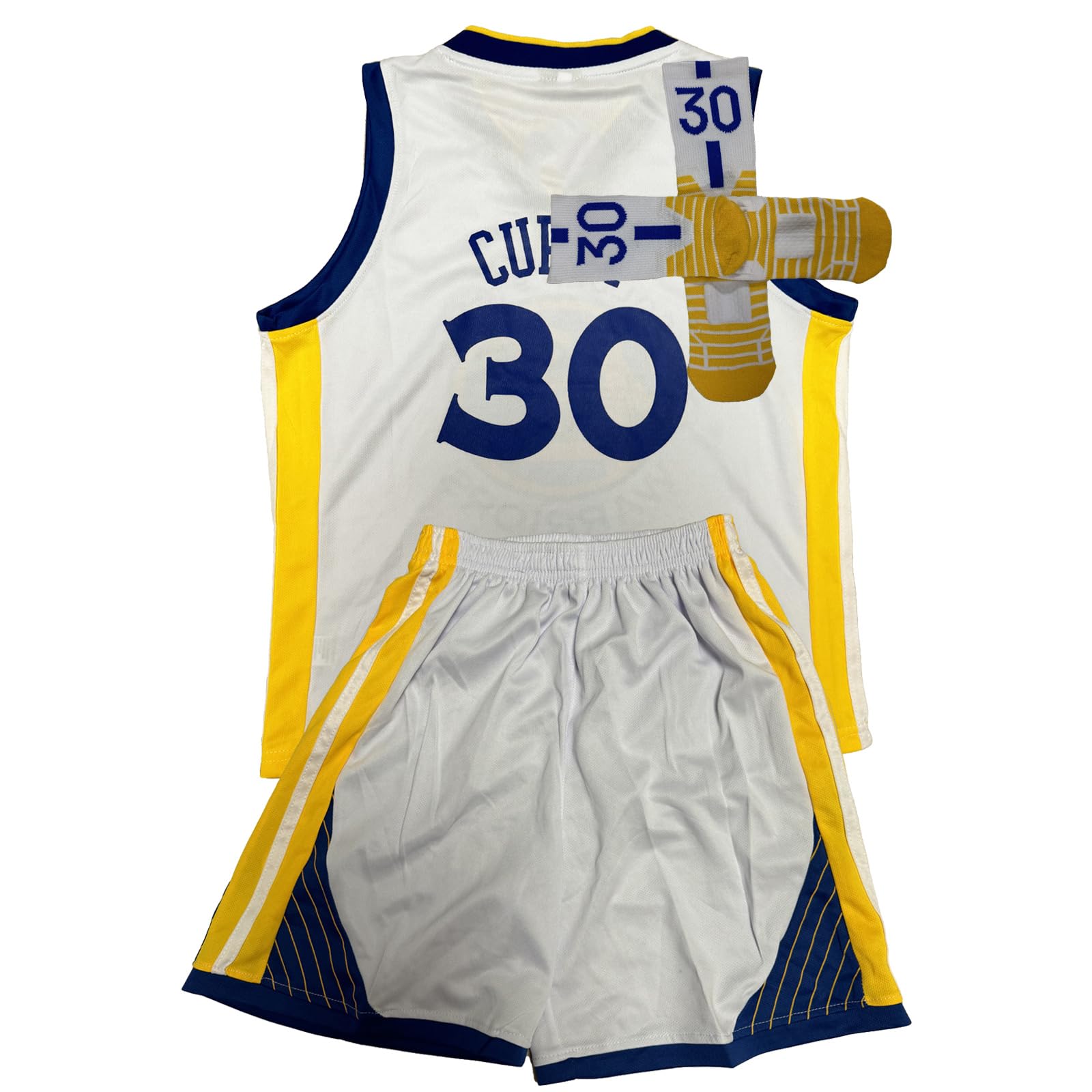 3PC Basketball Jersey Set for Youth Basketball Tank Top + Track Shorts+ Socks Set