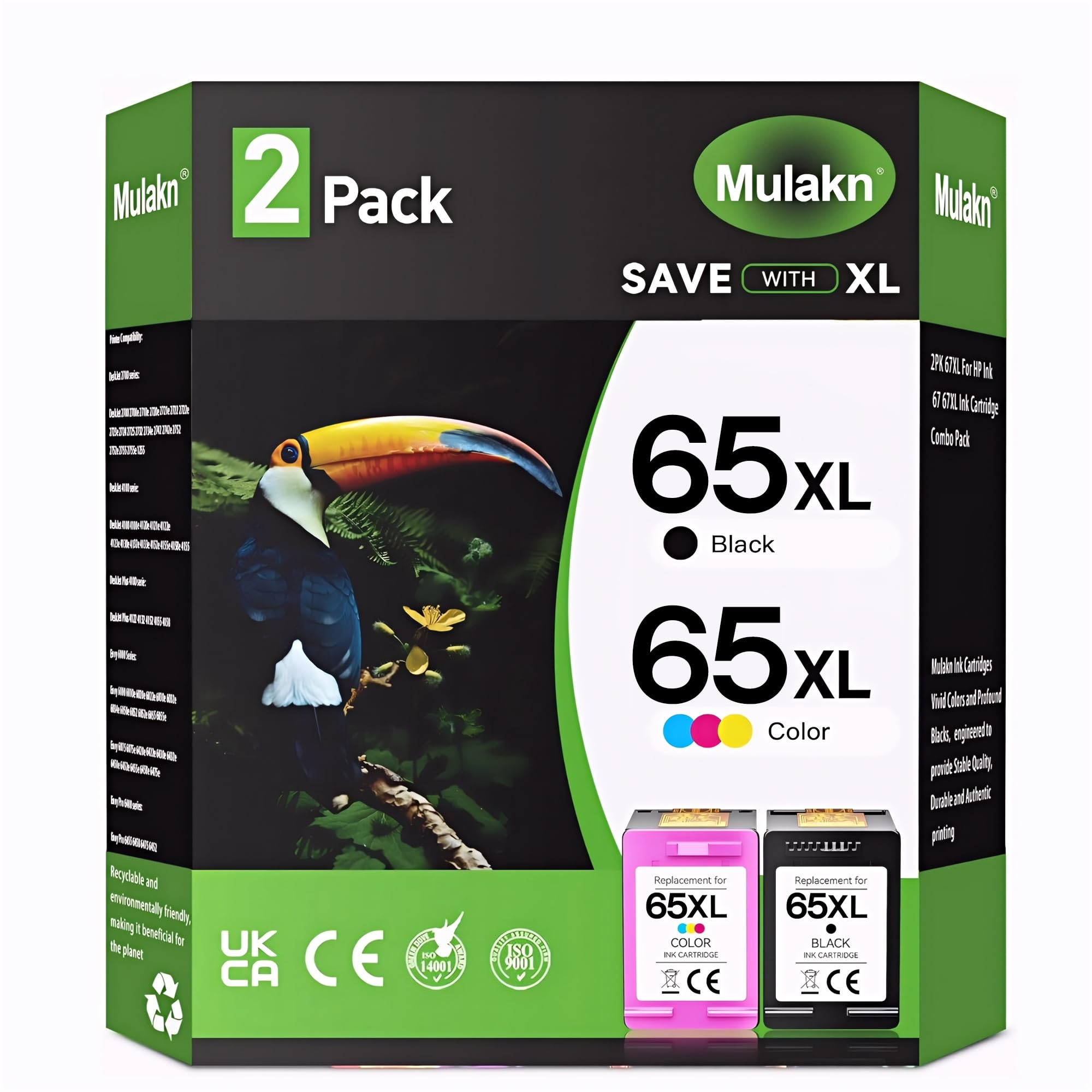 65XL for HP 65 65XL Ink Cartridges for HP DeskJet 3755 2655 3720 3722 3723 3752 3758 2652 2655 2624 Envy 5055 5052 5058 AMP 100 120 Series Printer