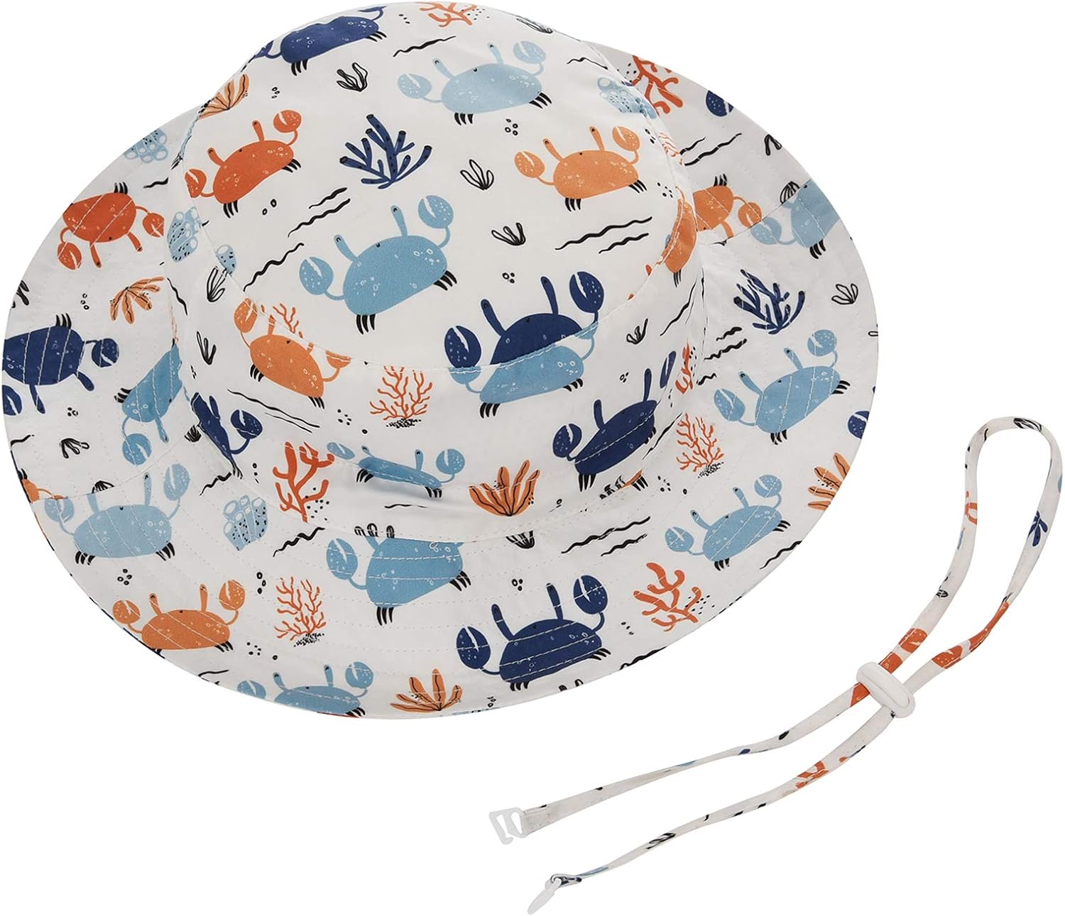 Baby Sun Hat Adjustable - Toddler Kids Beach Pool Bucket UPF 50+ Wide Brim Chin Strap Summer Play Hat - Image 3