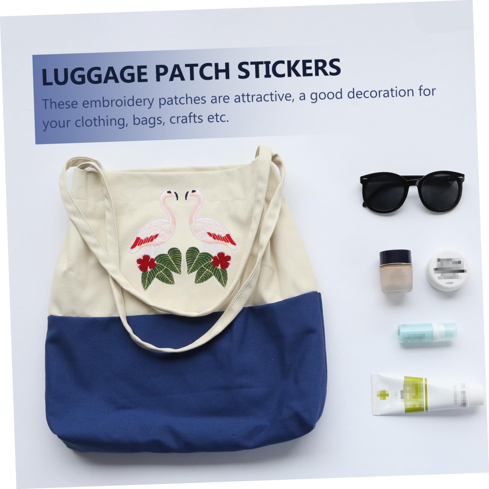 NUOBESTY 48stücke Teiliges Set Flamingo-aufnäher Zum Aufbügeln Stickerei Applikationen Für Kreative Bekleidungsaccessoires Zum Reparieren Und Dekorieren Von Kleidung Taschen Und Hüten