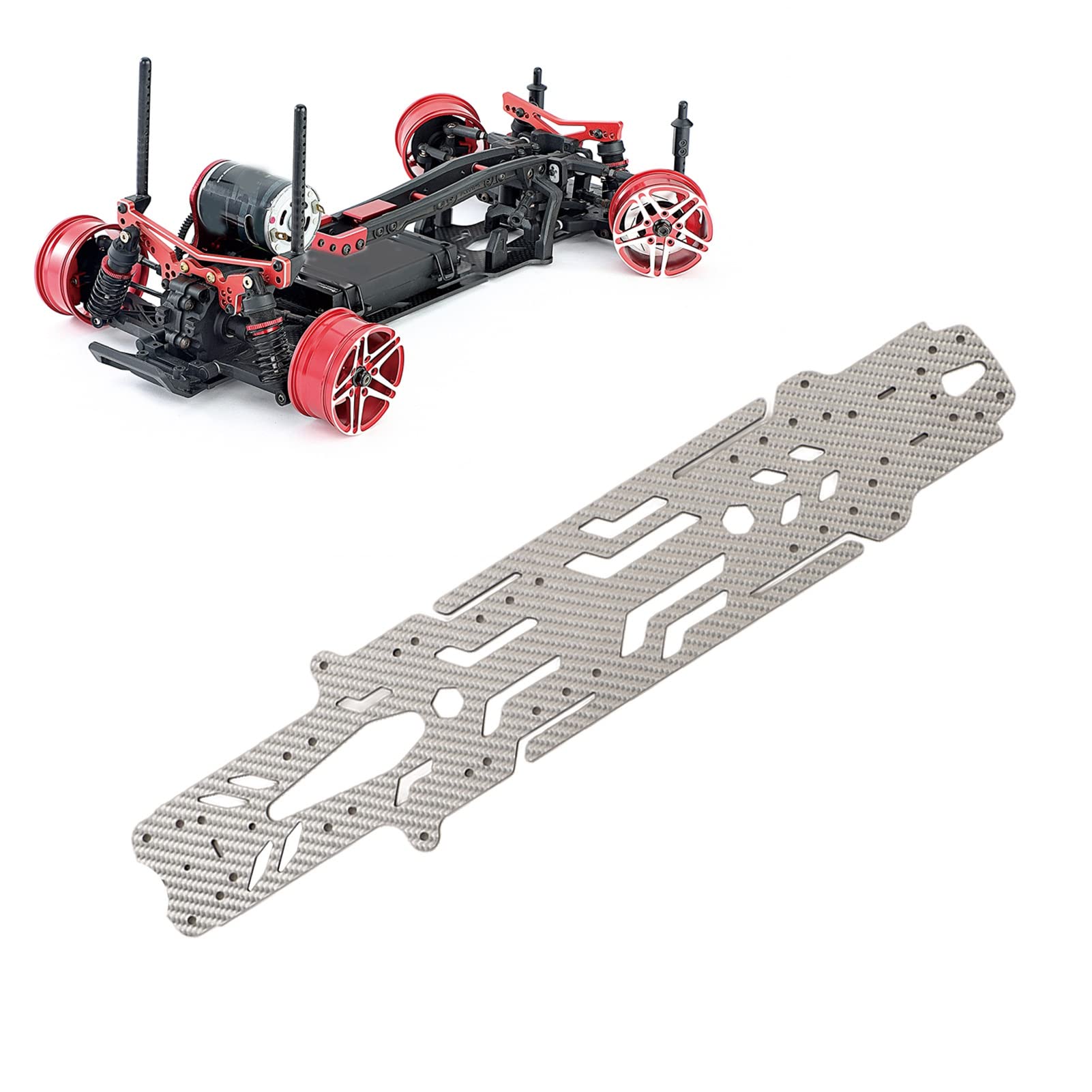 Set Protezione Telaio In Acciaio Inox Per Redcat GEN8 1/10 - Piastre Armature Per Auto RC Da Arrampicata - 3
