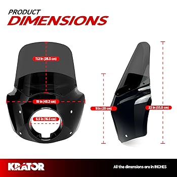 HERE COMES THE SUN φ250mm Dakchor 8 inch Green Wave Windshield Windscreen for Harley