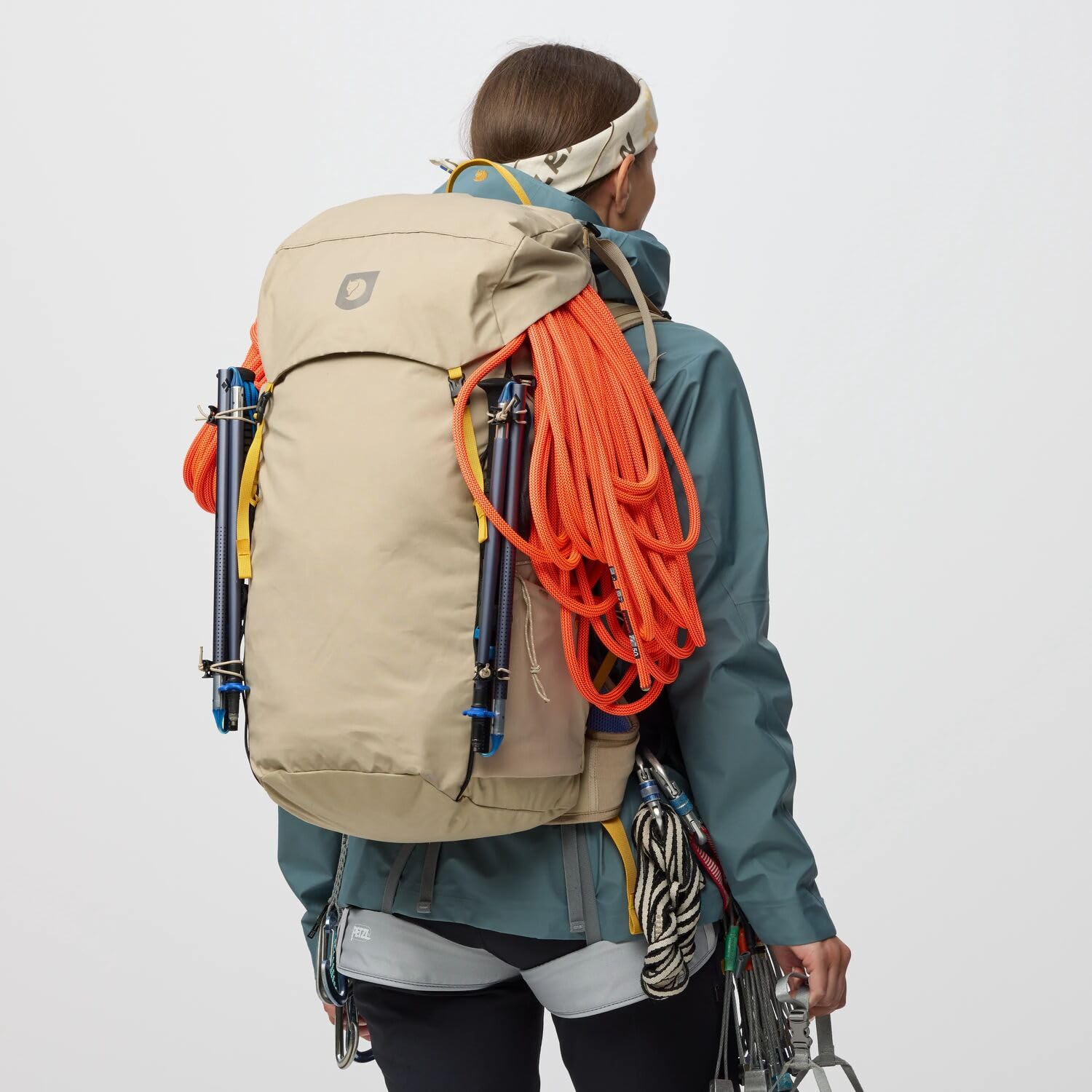 Fjällräven zaino, escursioni Kajka X-Lätt 45 FOSSIL beige