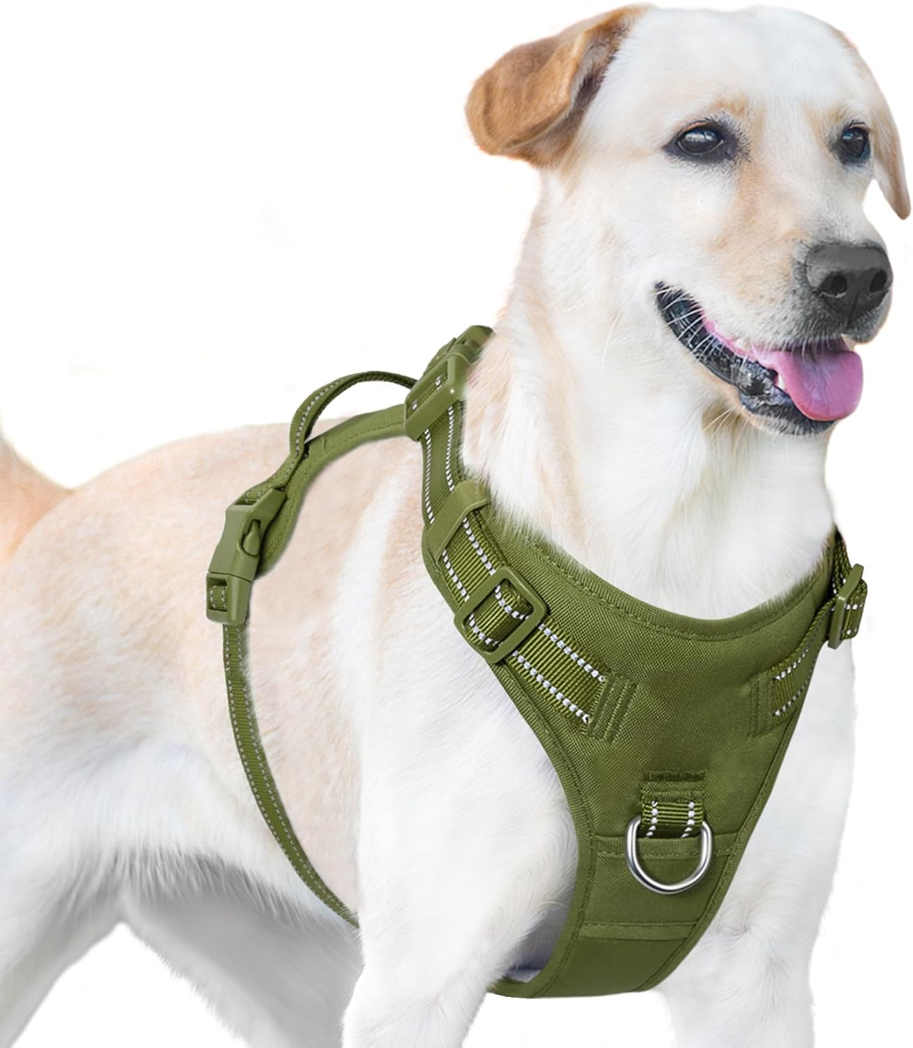 No Pull Dog Harness, Reflective Puppy Vest for Small Medium Large Sized Dog(Carmel Brown,M)