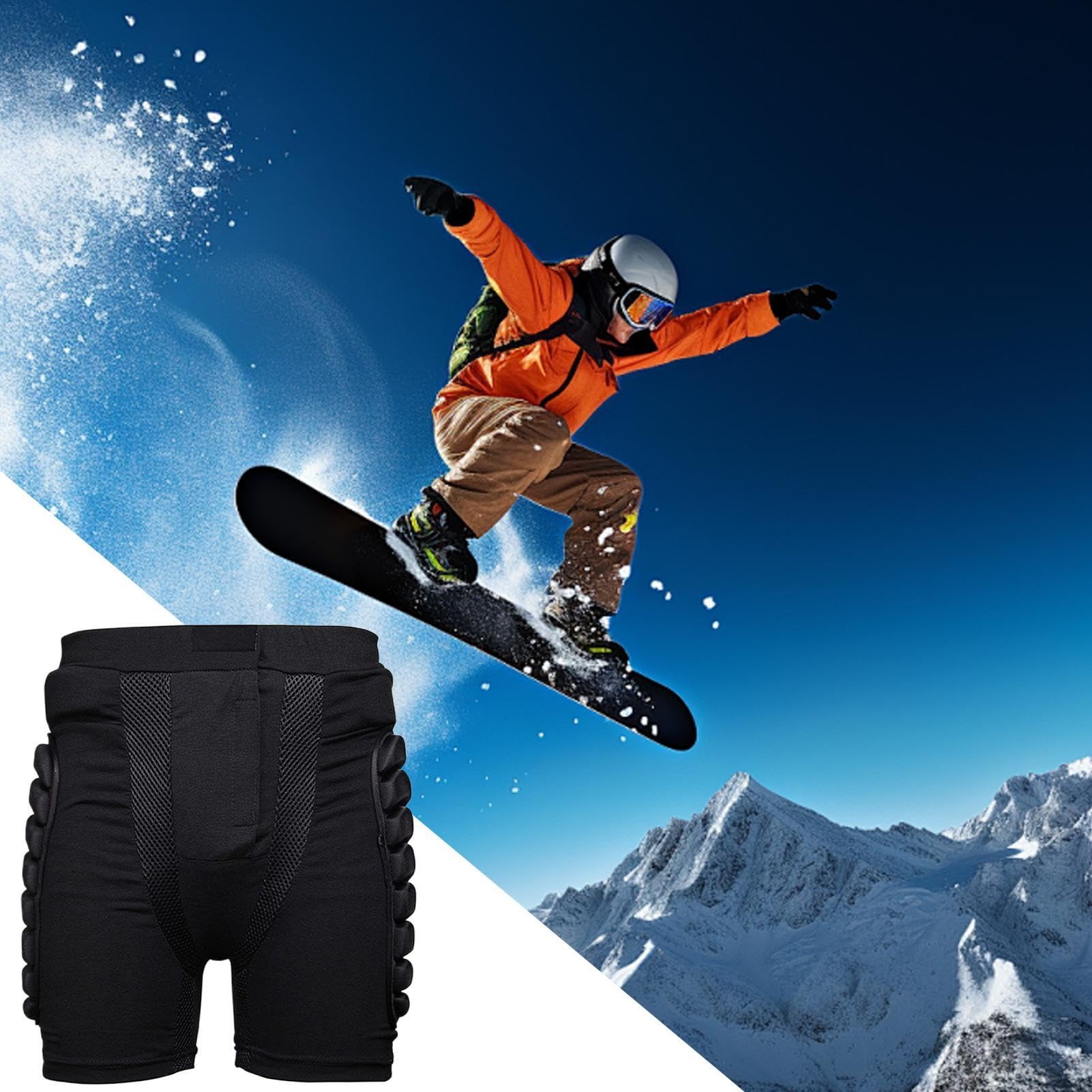 Pantalones cortos de protección acolchados, con acolchado para la cadera, pantalones cortos para patinaje, protección de cadera, protección de espalda para patinaje, pantalones cortos de