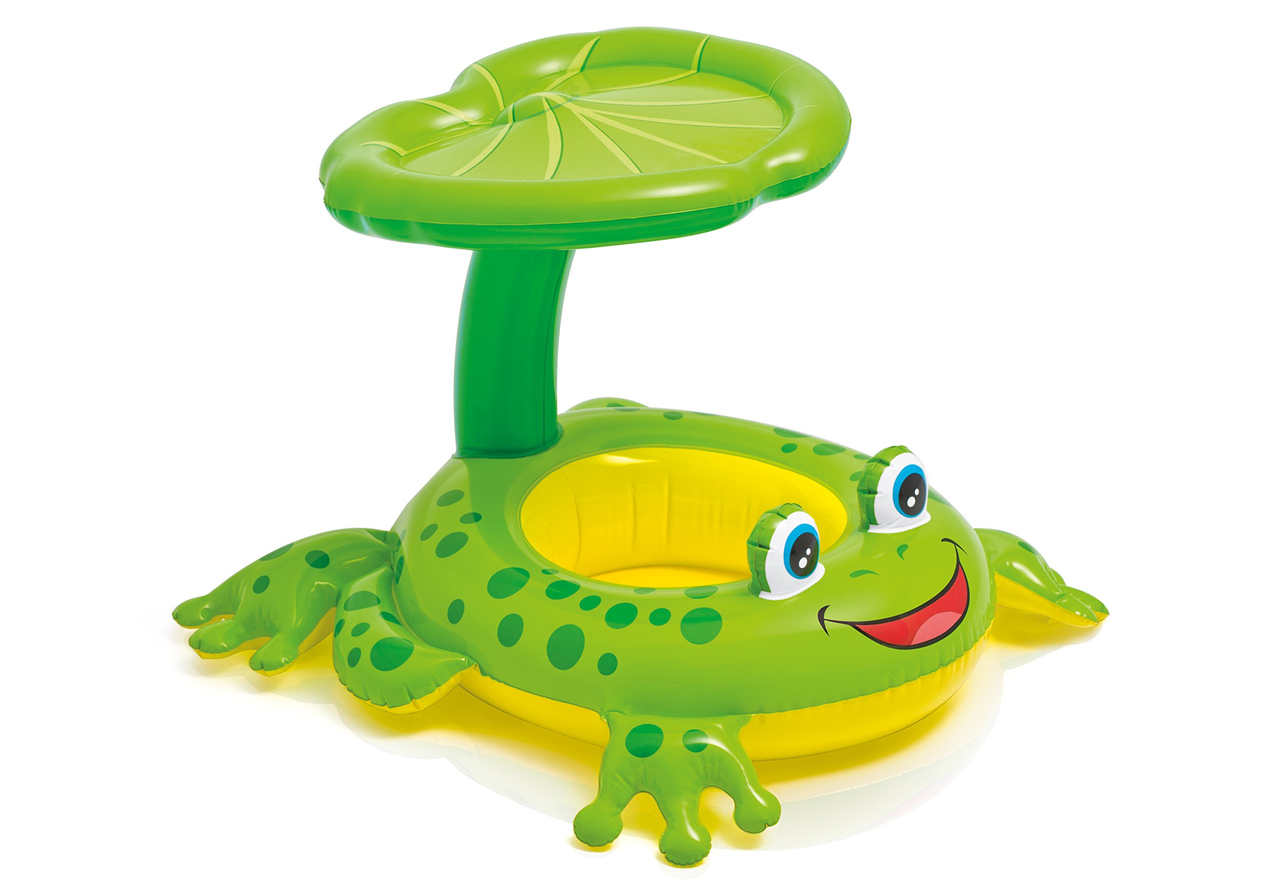 KriTech Inflatable Kiddie Swim Pool Sitting Rider Water Float Tube for Kids - Frog