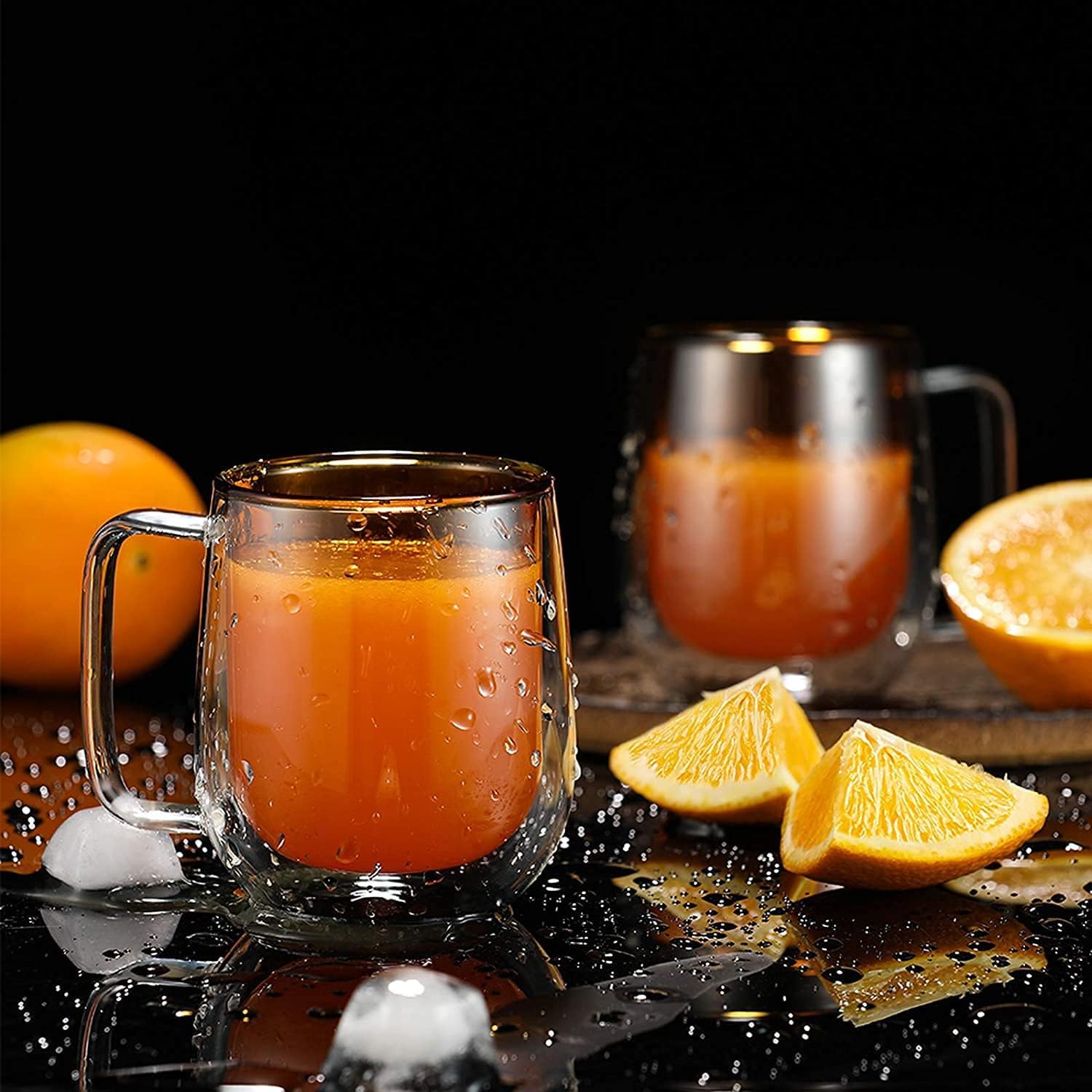 Bellemax Double Wall Glass Coffee Mugs - Set of 2 -4