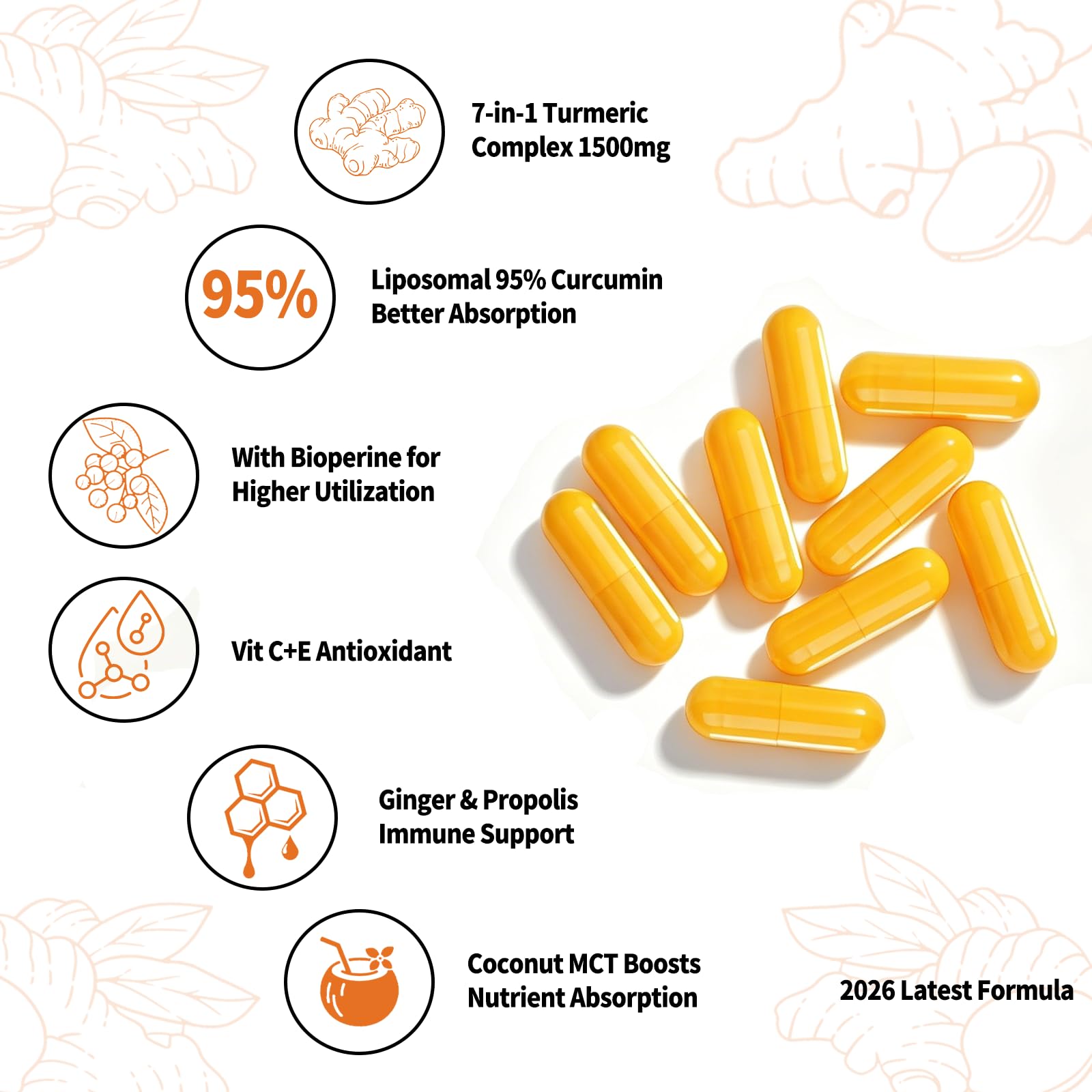 Turmeric Curcumin 95 Supplement with Black Pepper — Amazon image 5