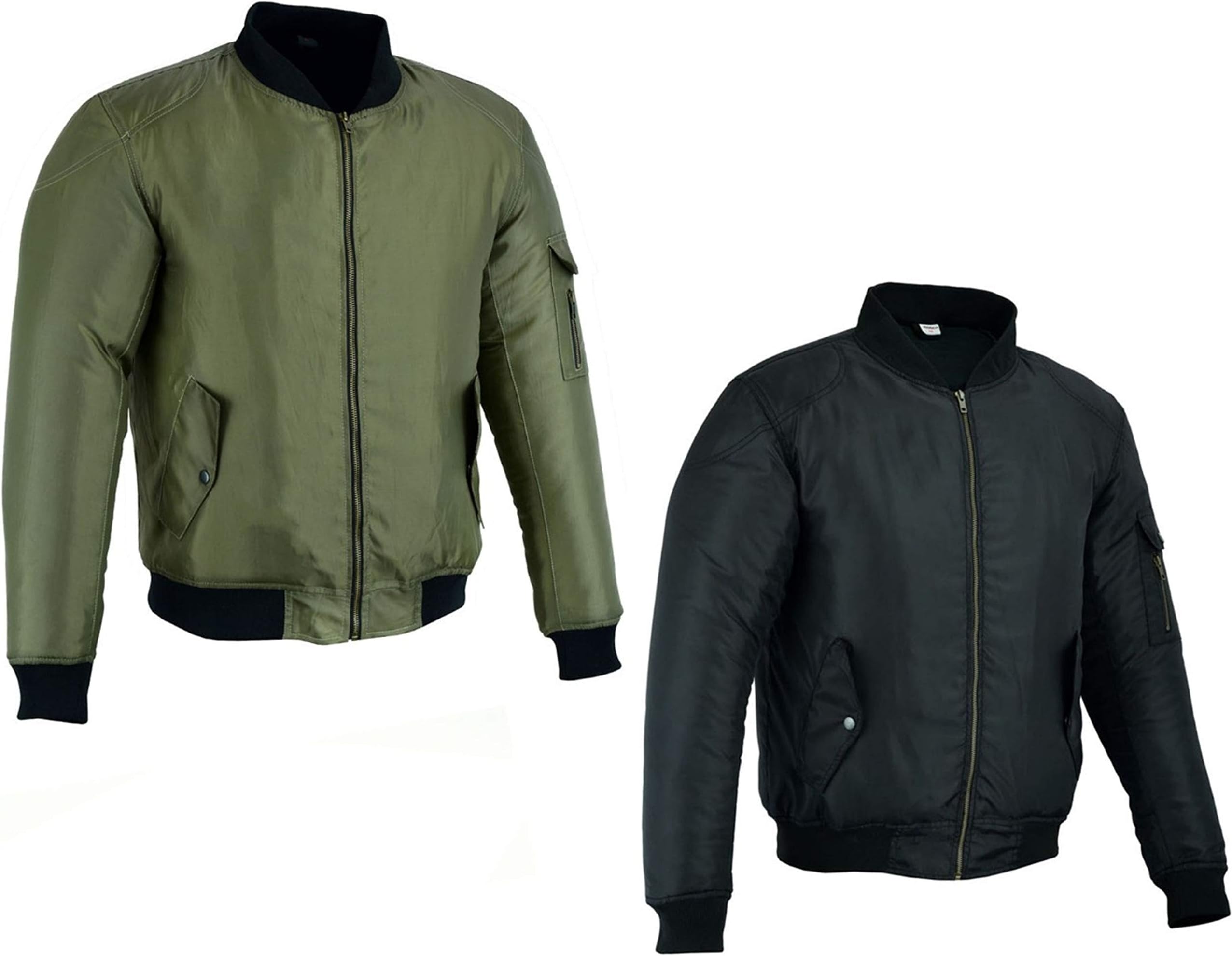 Speed MaxX MENS WATERPROOF BREATHABLE TEXTILE MOTORBIKE MOTORCYCLE BOMBER JACKET (Olive Green, S)
