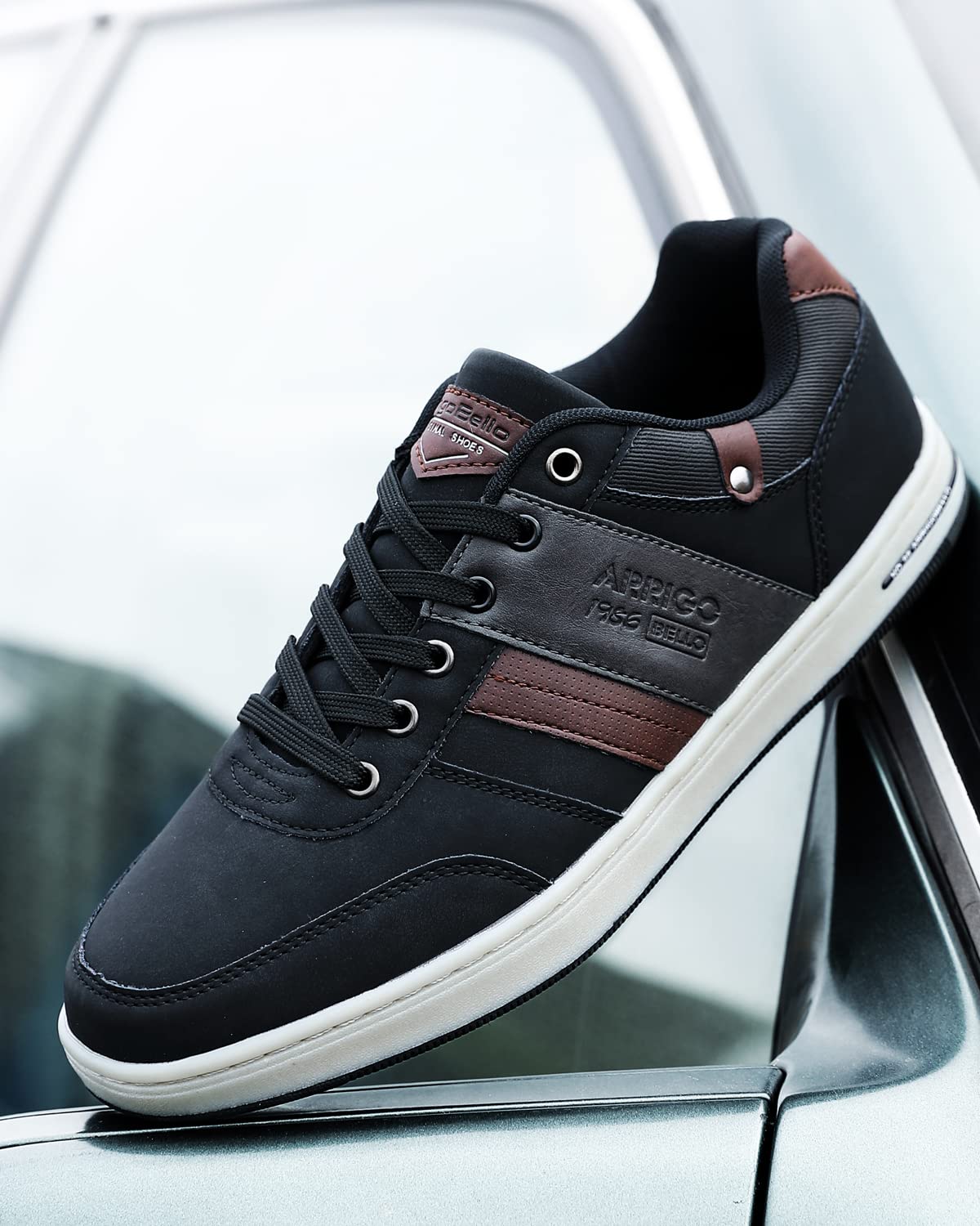 ARRIGO BELLO Freizeitschuhe Herren Sneaker PU Leder Walkingschuhe Atmungsaktive Athletic Formal Classic Sportschuhe Schuhgröße 41-46