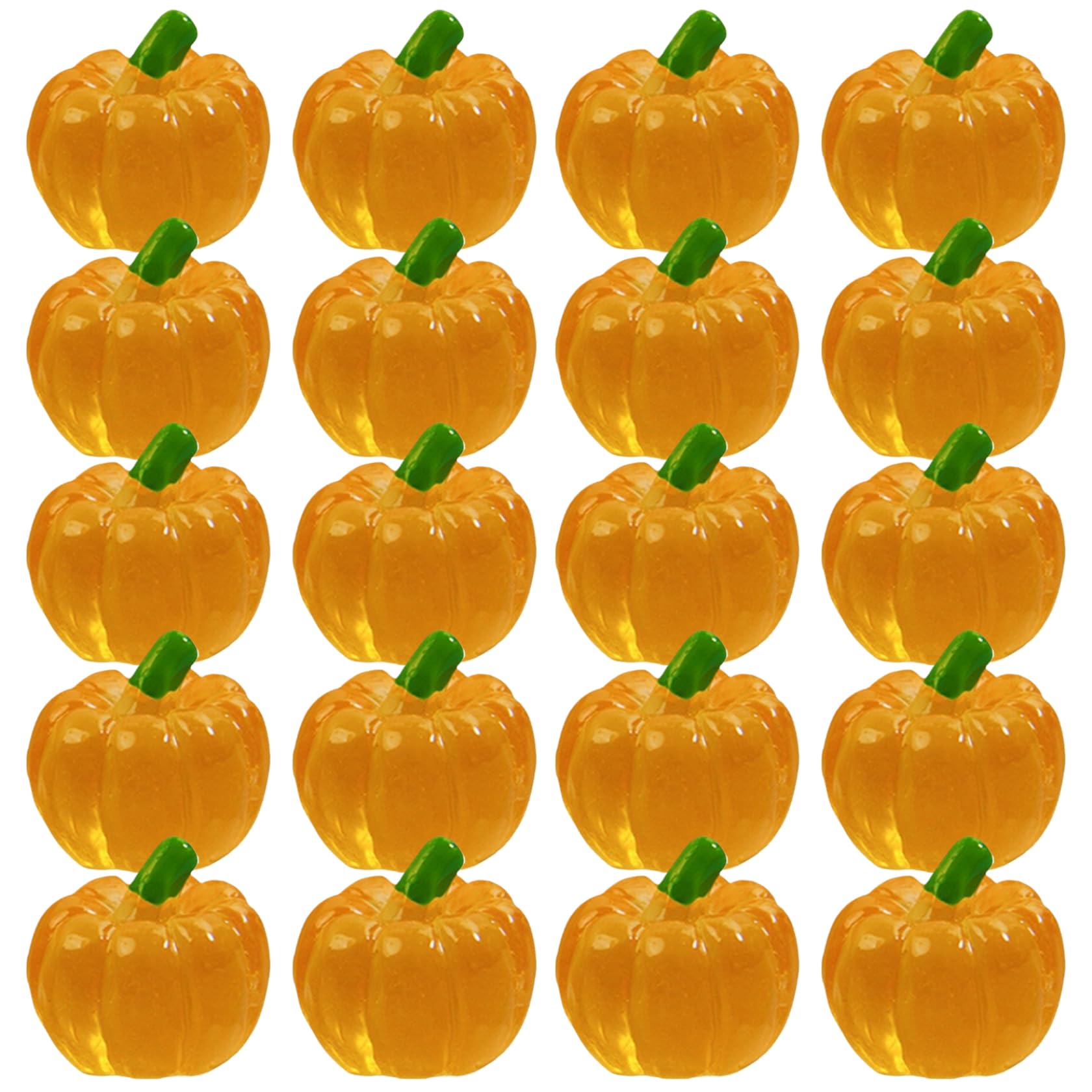 Monwssoe Halloween Decor, Halloween Mini Pumpkins, 20PCS Glow in The Dark Pumpkin Decor, Resin Pumpkins, Realistic for Decorating Party Craft DIY Table Decoration
