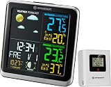 BRESSER Station Météo ClimaTemp avec Ecran LCD Argent et Noir - 1
