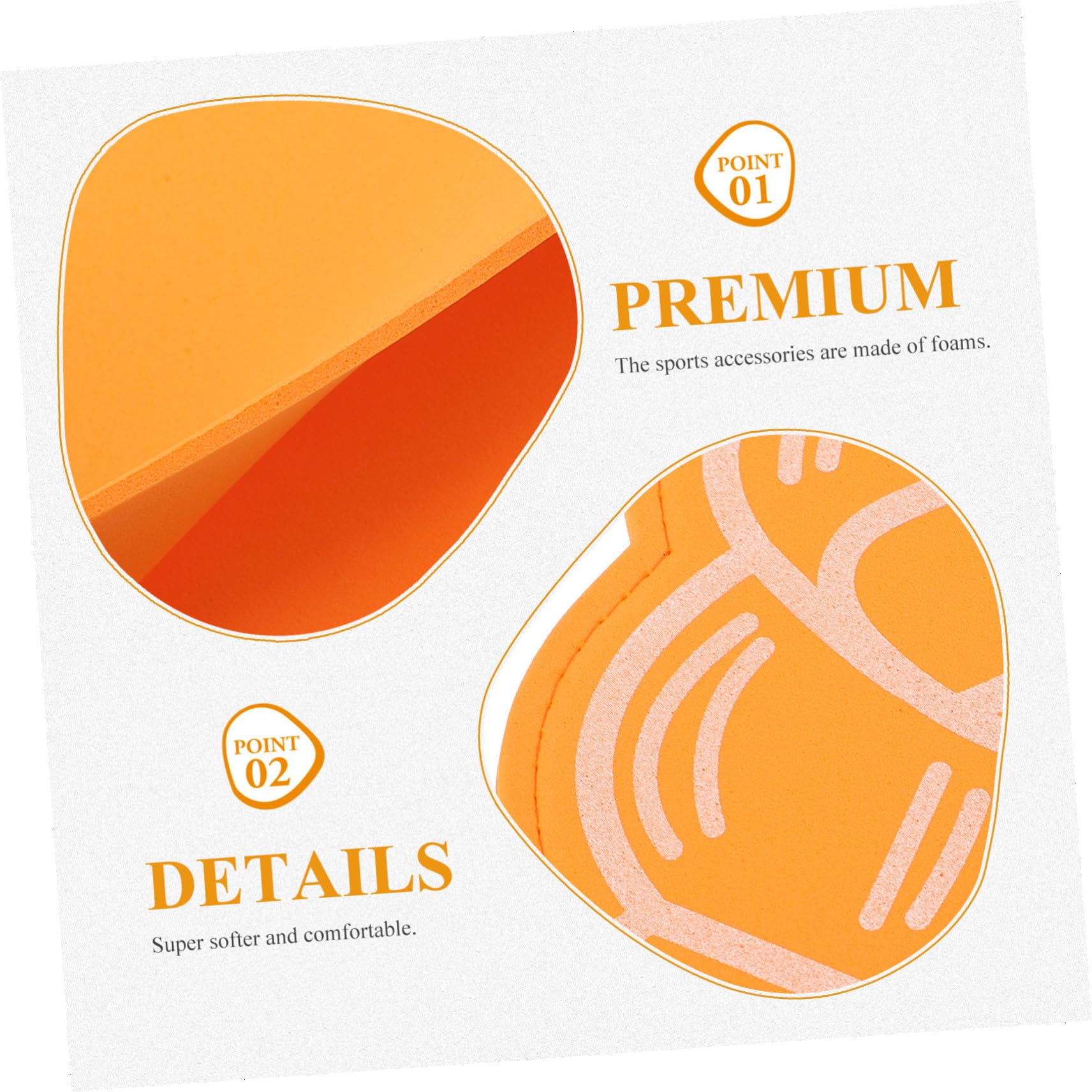 TOYANDONA 3 Pezzi Dita in Schiuma per Cheerleading Arancioni, Accessori per Sostenitori Sportivi, Gadget Leggeri per Feste di Calcio e Basket, Supporto per Eventi e Spirito di Squadra