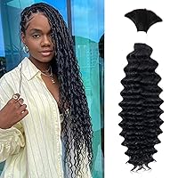 Vista 38 de Cabello Humano para Trenzado 100g Un Paquete/Lote de 22 Pulgadas, Cabello Natural Negro, Onda de Agua, Rizado, a Granel, para Trenzado Sin Tejido