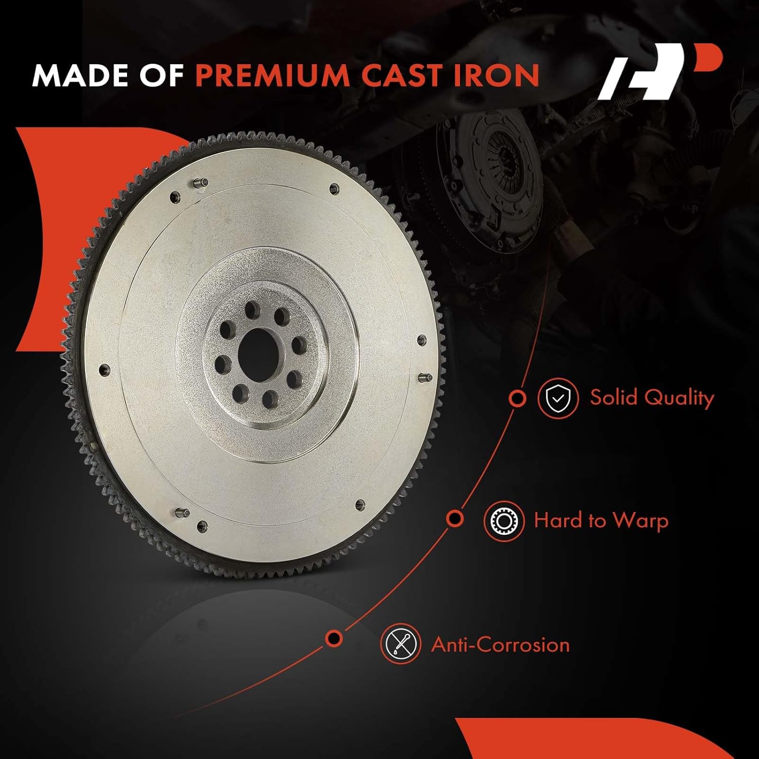 A-Premium Clutch Flywheel Compatible with Honda CR-V CRV 2002-2006, Element 2003-2009, 2.4L, 8 Bolt Holes, 119 Teeth, Manual Transmission, Replace# 22100-PNB-003