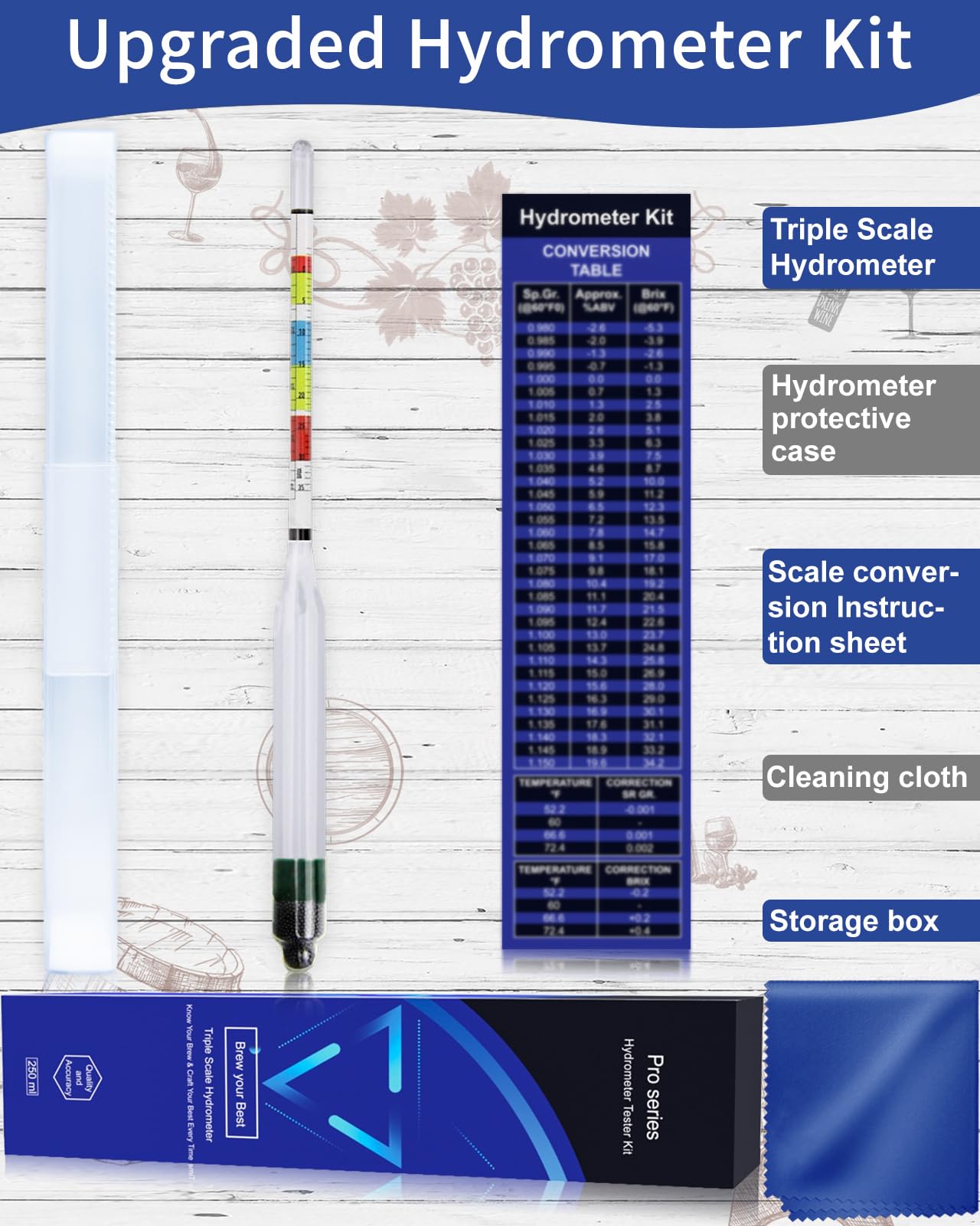 Wine Making Hydrometer - Measure ABV & Brix -4