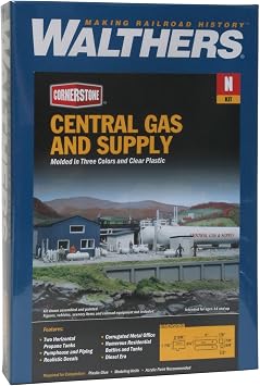 Walthers Cornerstone Central Gas and Supply 933-3213 N Scale Model Railroad - Structure Kit