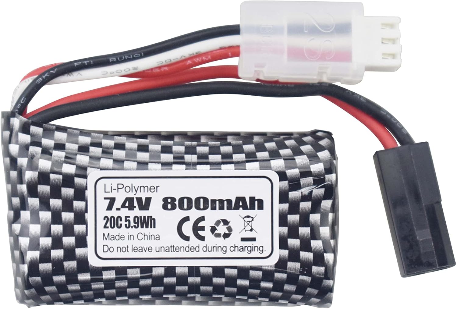 sea jump Accessories 2PCS 7.4V 800mAh 5500-2P Plug Lithium Battery with 2in1 Charger for 9130 9135 9136 9137 9138 9145 RC Toy Car RC 4WD High Speed Off-Road RC Car : Toys & Games