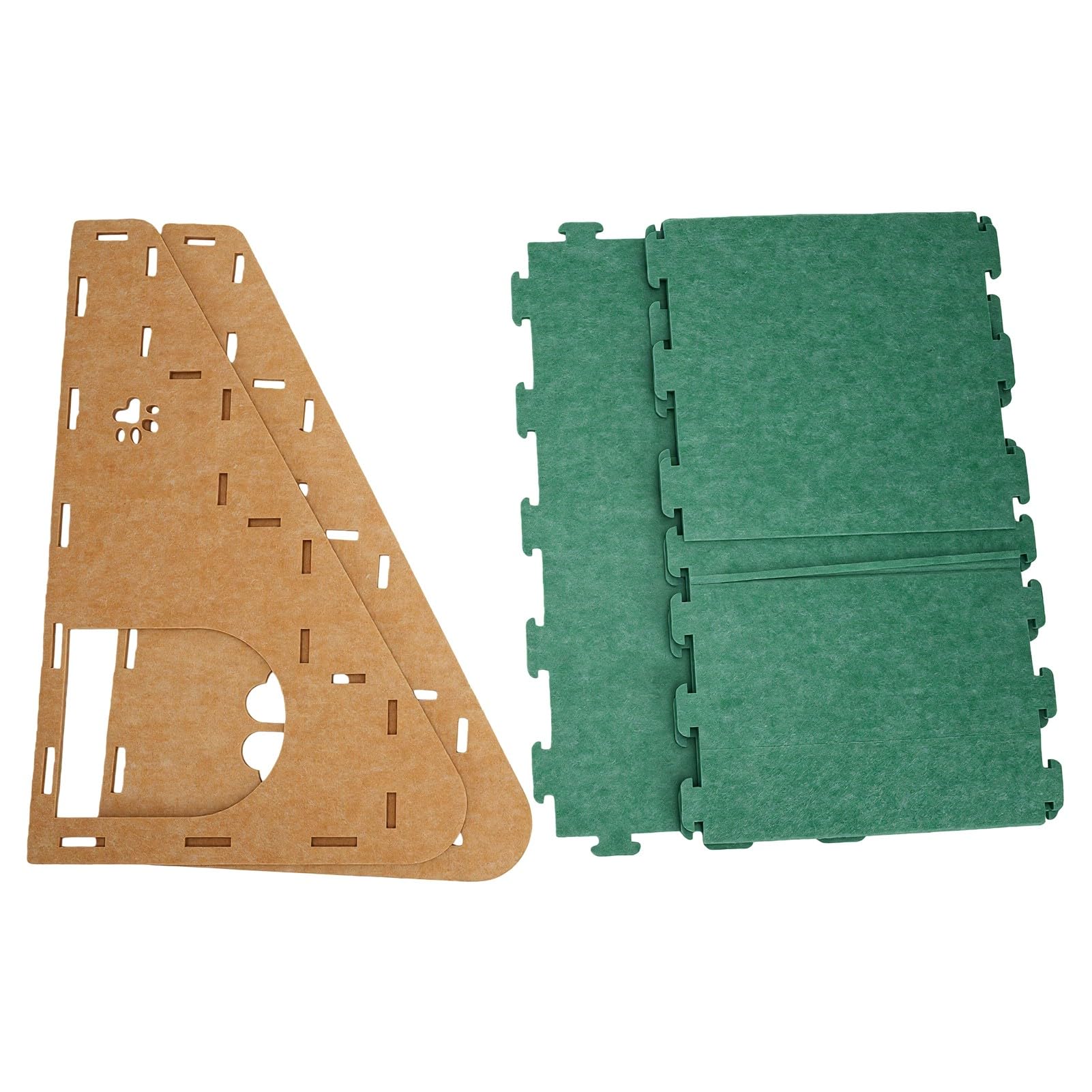 Asixxsix Rampette per Cani e Gatti di Piccola Taglia, 4 Gradini, Verde, per | Feltro Ad Alta densità Rimovibile, Assemblaggio Senza Attrezzi, Sicuro per Letti da 20 a 60 Cm, Gradini Antiscivolo